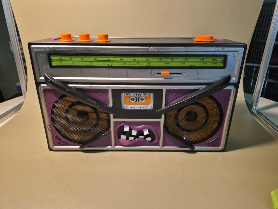 Gemmy Monster Mix Boom Box Radio Halloween Music And Lights! Tested and Works!