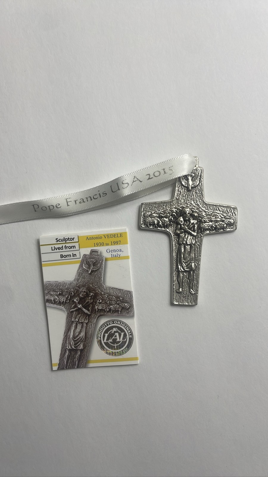 Pope Francis USA 2015 Pectoral Cross Good Shepherd Italy Crucifix