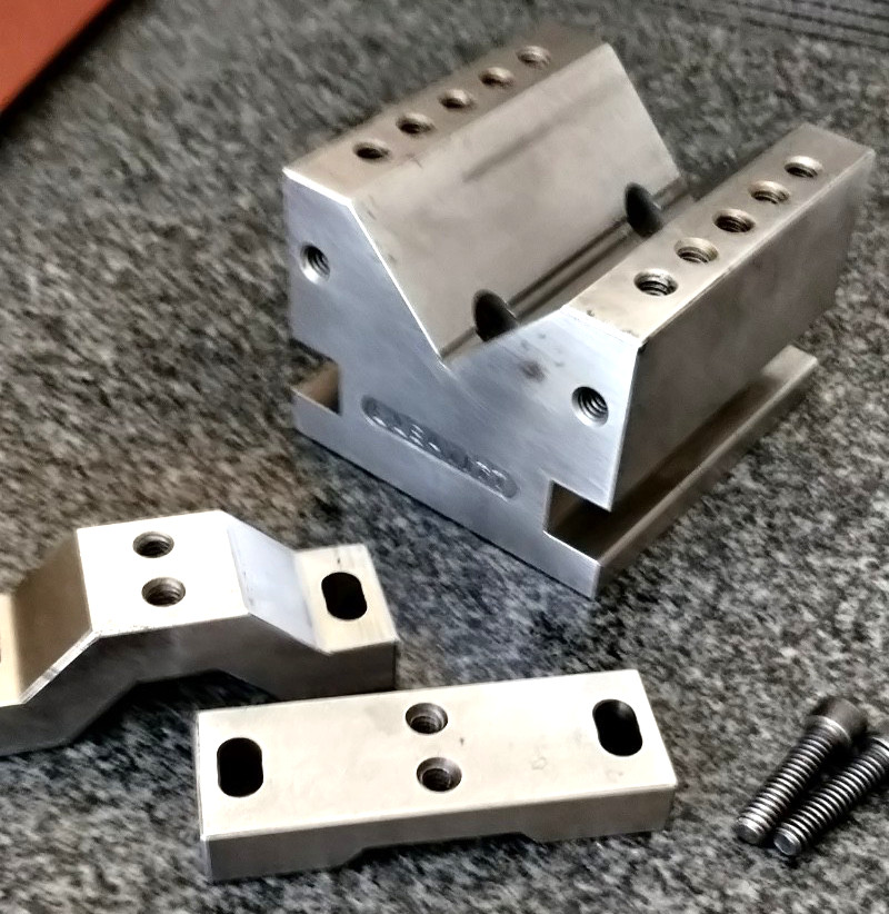 Machinist Made V Block with clamps super solid 5lbs