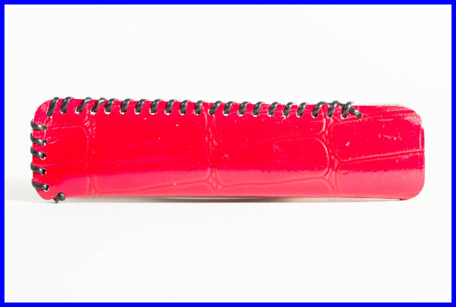 1950-60s Design Red Leather Case for 1 Fountain Pen Snake Design, MB 149 Size