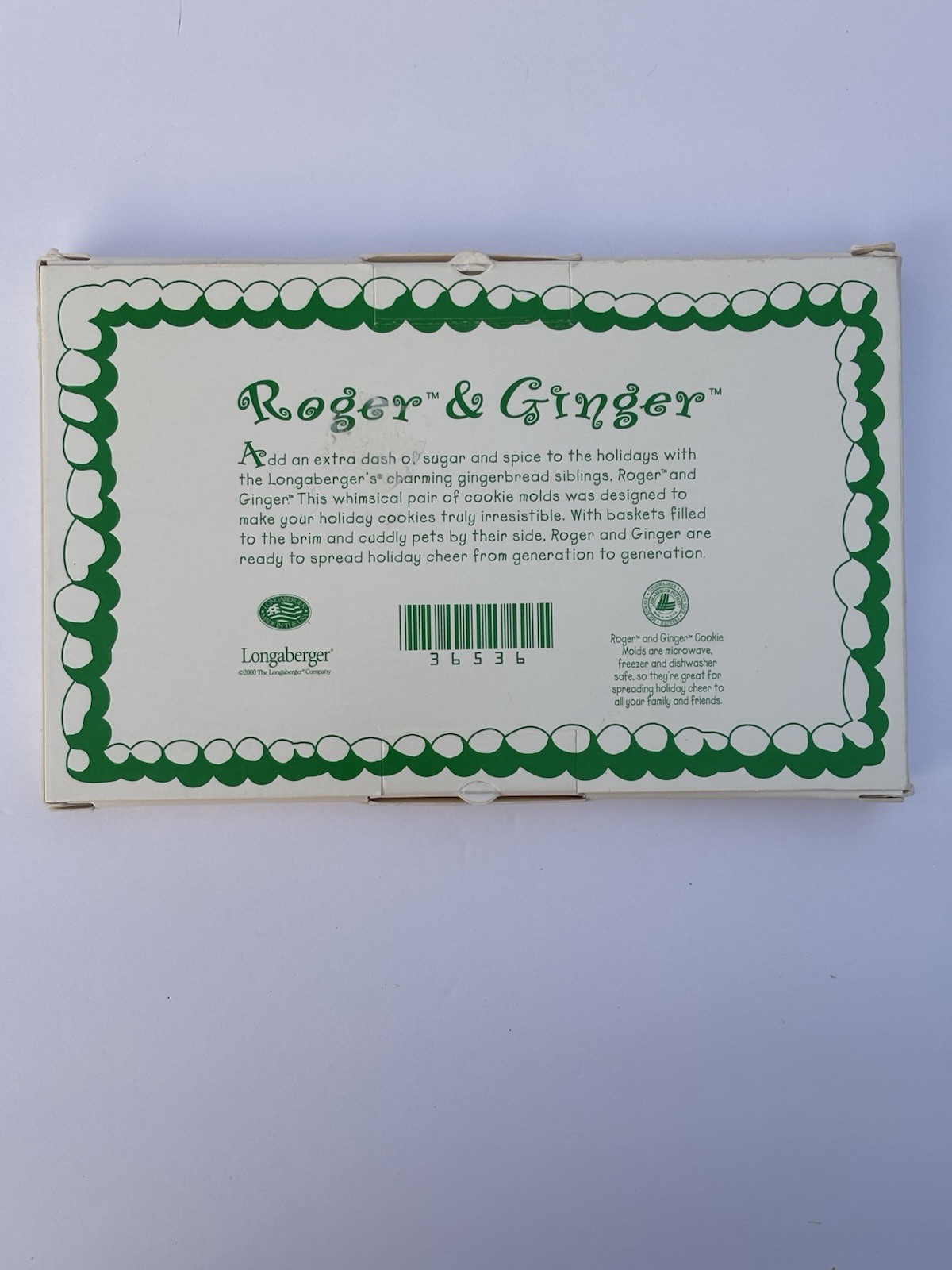 Longaberger Roger Ginger Cookie Molds 2000 Christmas Set w/ Original Boxes