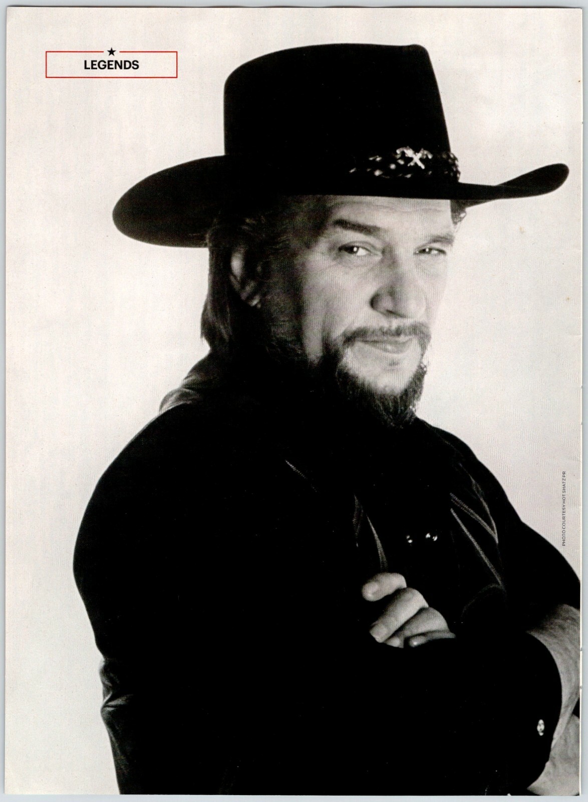WAYLON JENNINGS Country Music 7.5″ X 10.5″ Magazine Photo Page M146