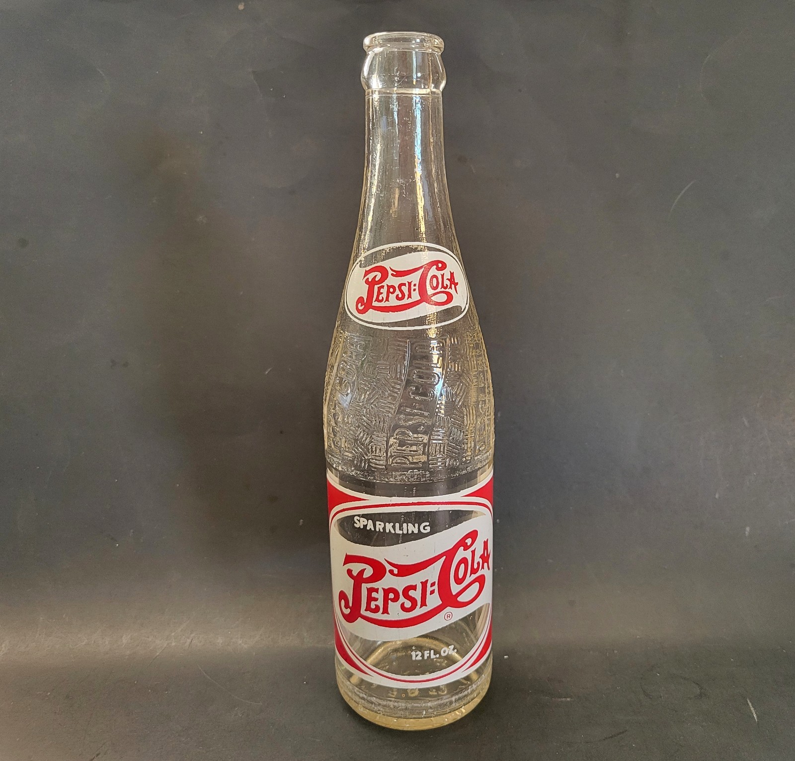 Vintage Sparkling Pepsi Cola 12 oz Red/White Soda Pop Bottle Los Angeles CA 1950