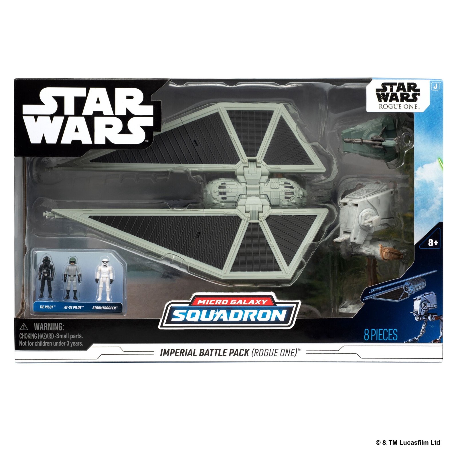 Star Wars Micro Galaxy Squadron Imperial Battle Pack Rouge One Tie Striker/AT-ST