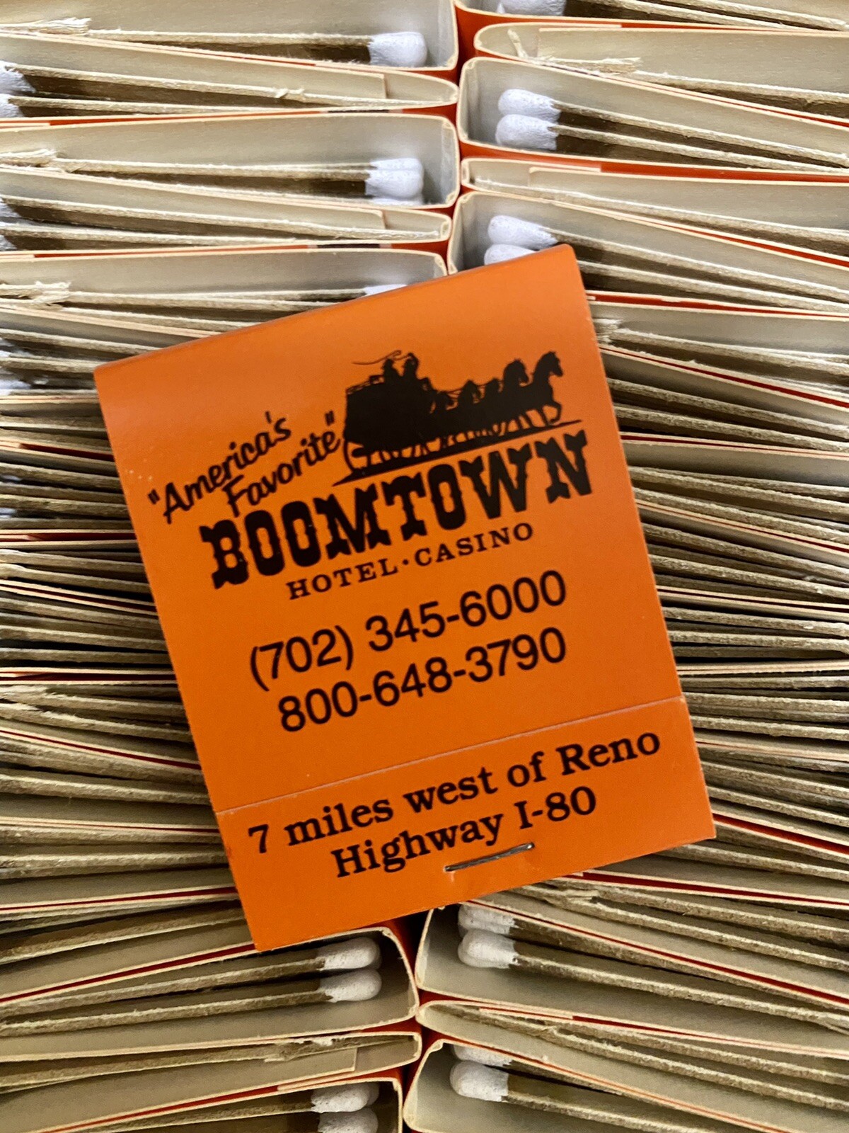 vintage Matchbook Boomtown Hotel and Casino Reno-ONE BOOK OF MATCHES