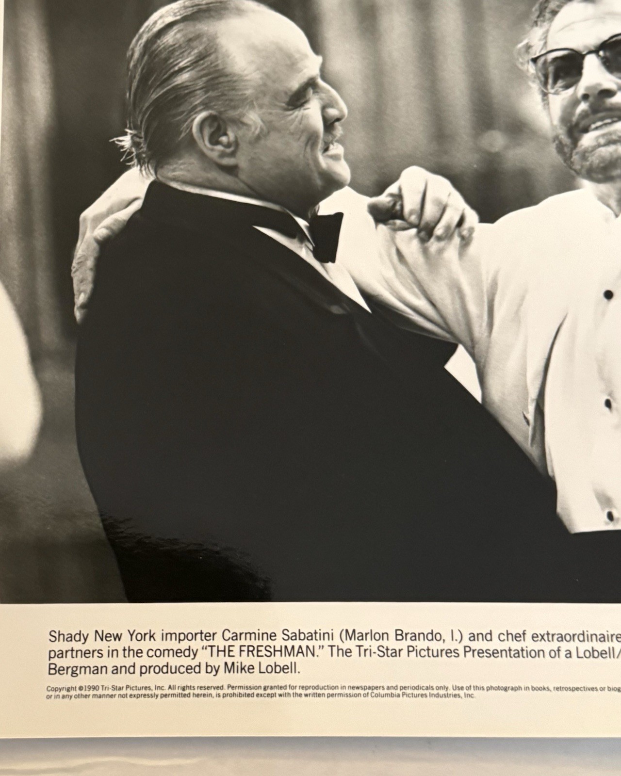 Vtg 1990 Press Photo “The Freshman” Marlon Brando Maximillian Schell 8×10