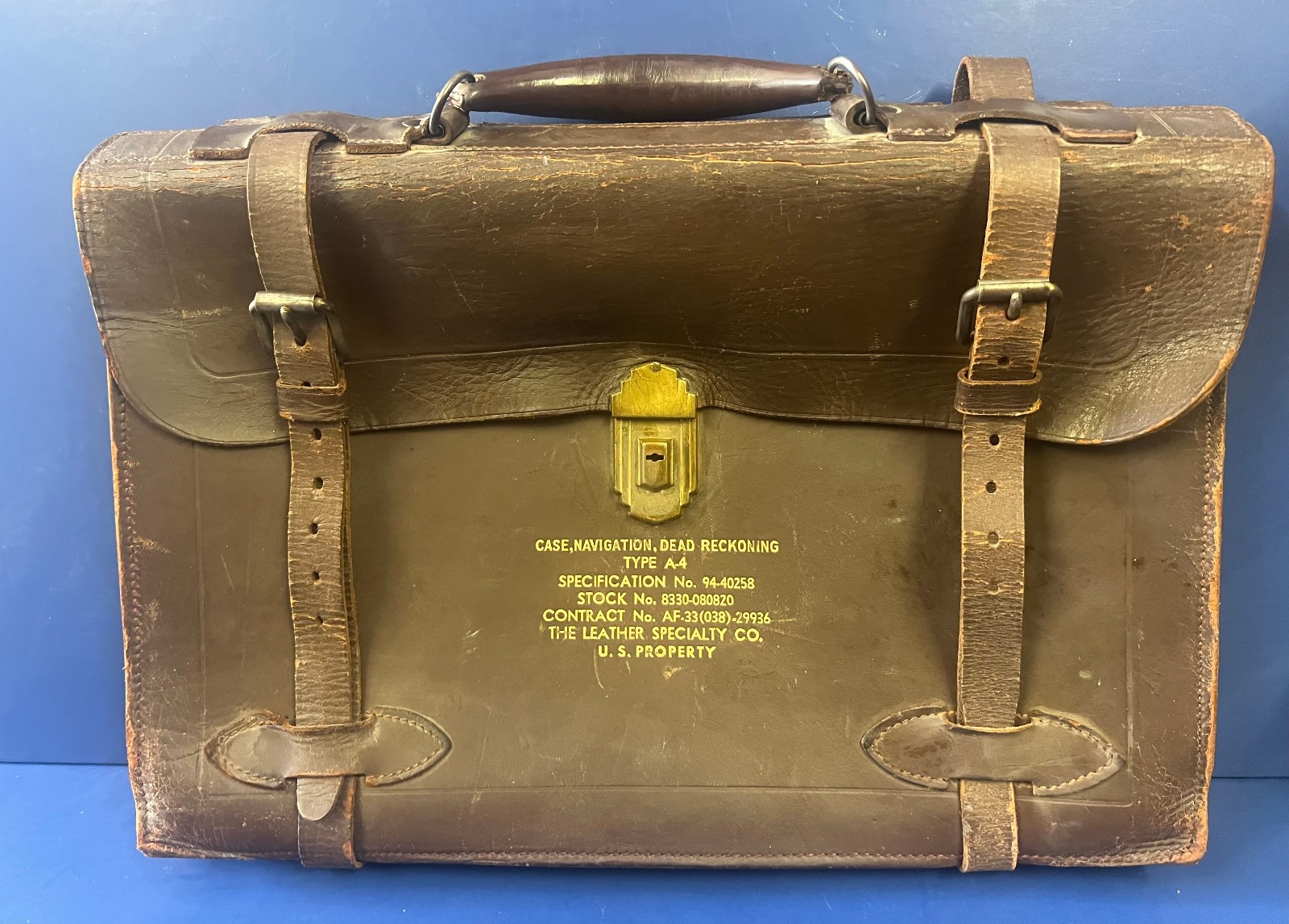 AIR FORCE TYPE A-4 DOUBLE STRAP NAVIGATION BRIEFCASE