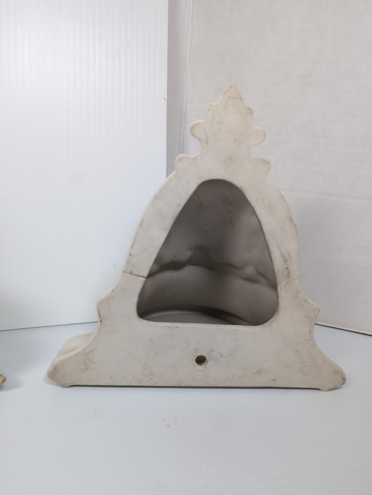 Vintage Rococo Ceramic Lavabo Set Wall Pocket Planter Fountain Mid Century Cream