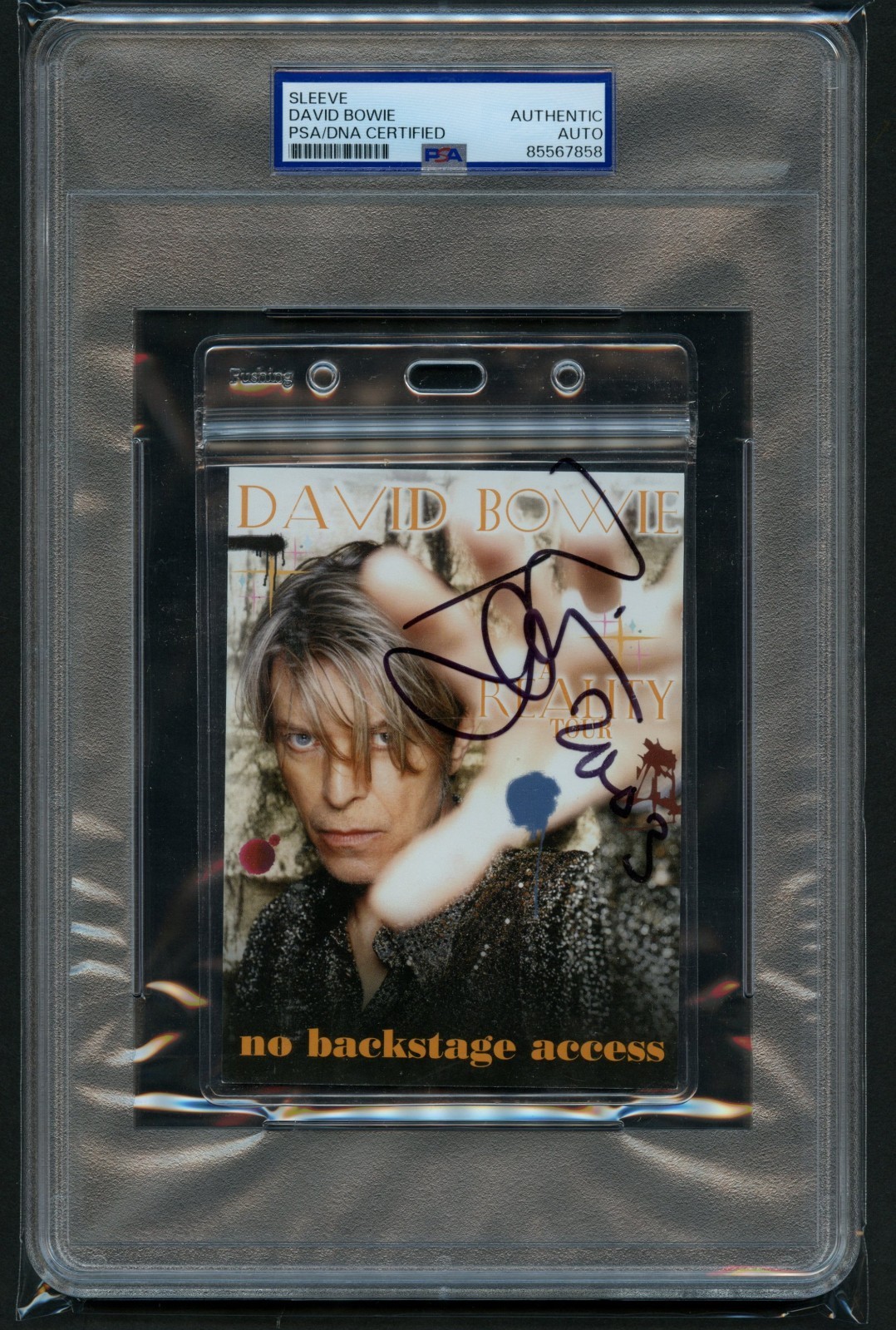 David Bowie d2016 signed autograph 3.5×5.5 SLEEVE! Singer & Actor PSA Slabbed