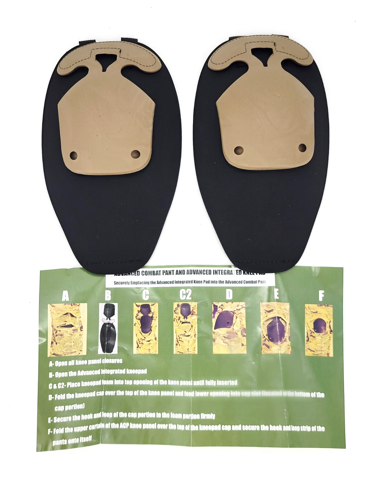US Military Advanced Integrated Knee Pad (AIKP) One Size Fits All Combat Pants