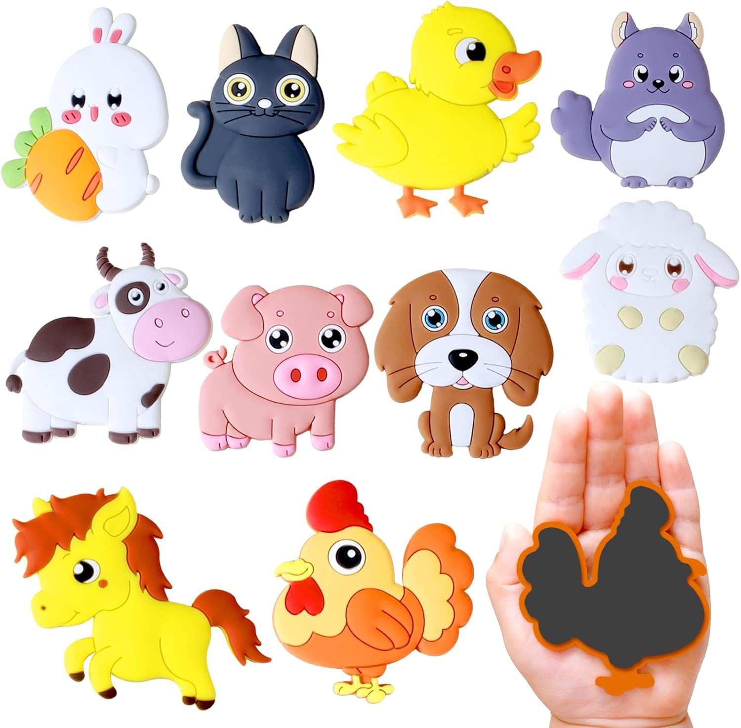 SUPINEEDO Refrigerator Magnets for Kids, Cute Farm Animals Fridge Magnet