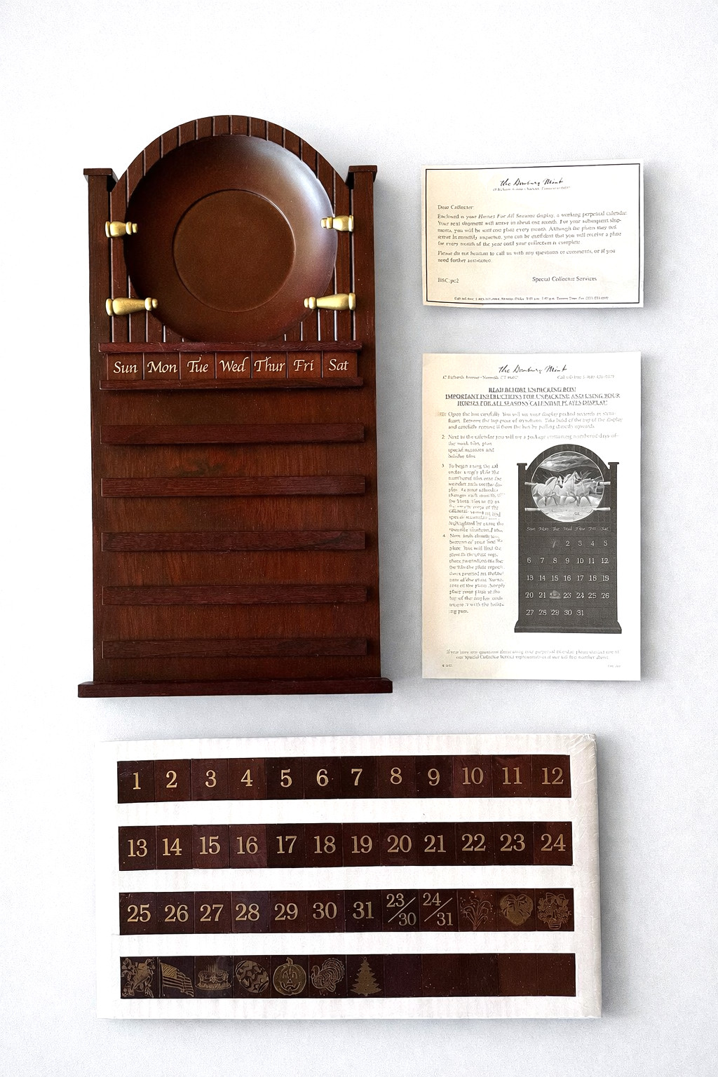 New Horses for All Seasons Perpetual Wood Calendar by Chris Cummings / No Plates