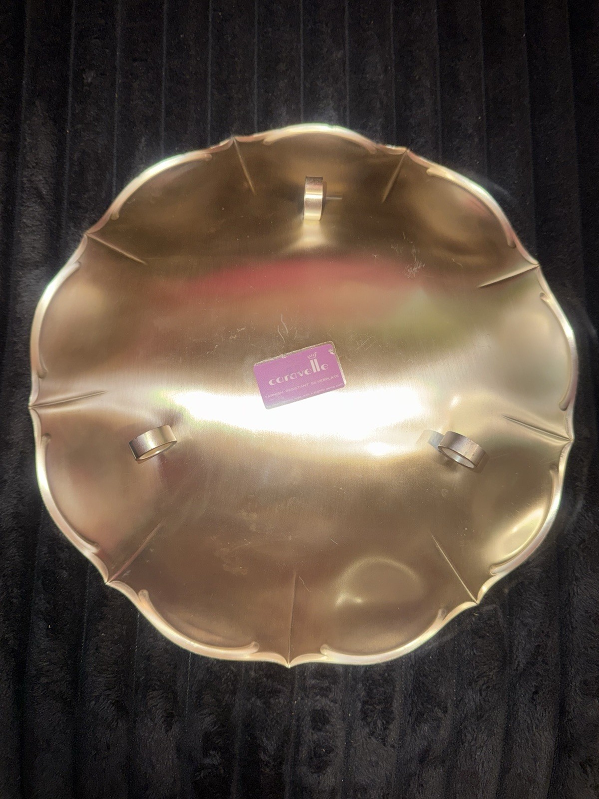 Caravelle Tarnish Resistant Silver Plate Footed 11.75″Candy Dish Western Germany