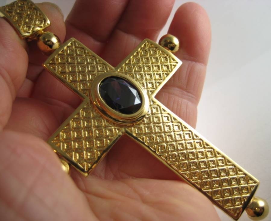 Pectoral Cross for Bishops and Priest – Gold plated over brass – 309