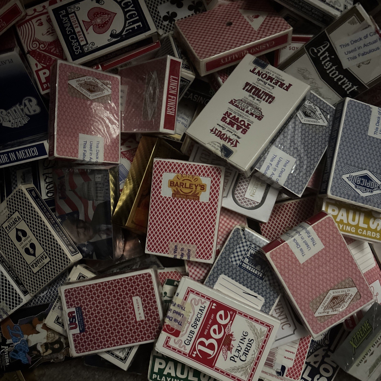 Lot of 6 Random Las Vegas Authentic Casino Played Playing Cards. FREE SHIPPING