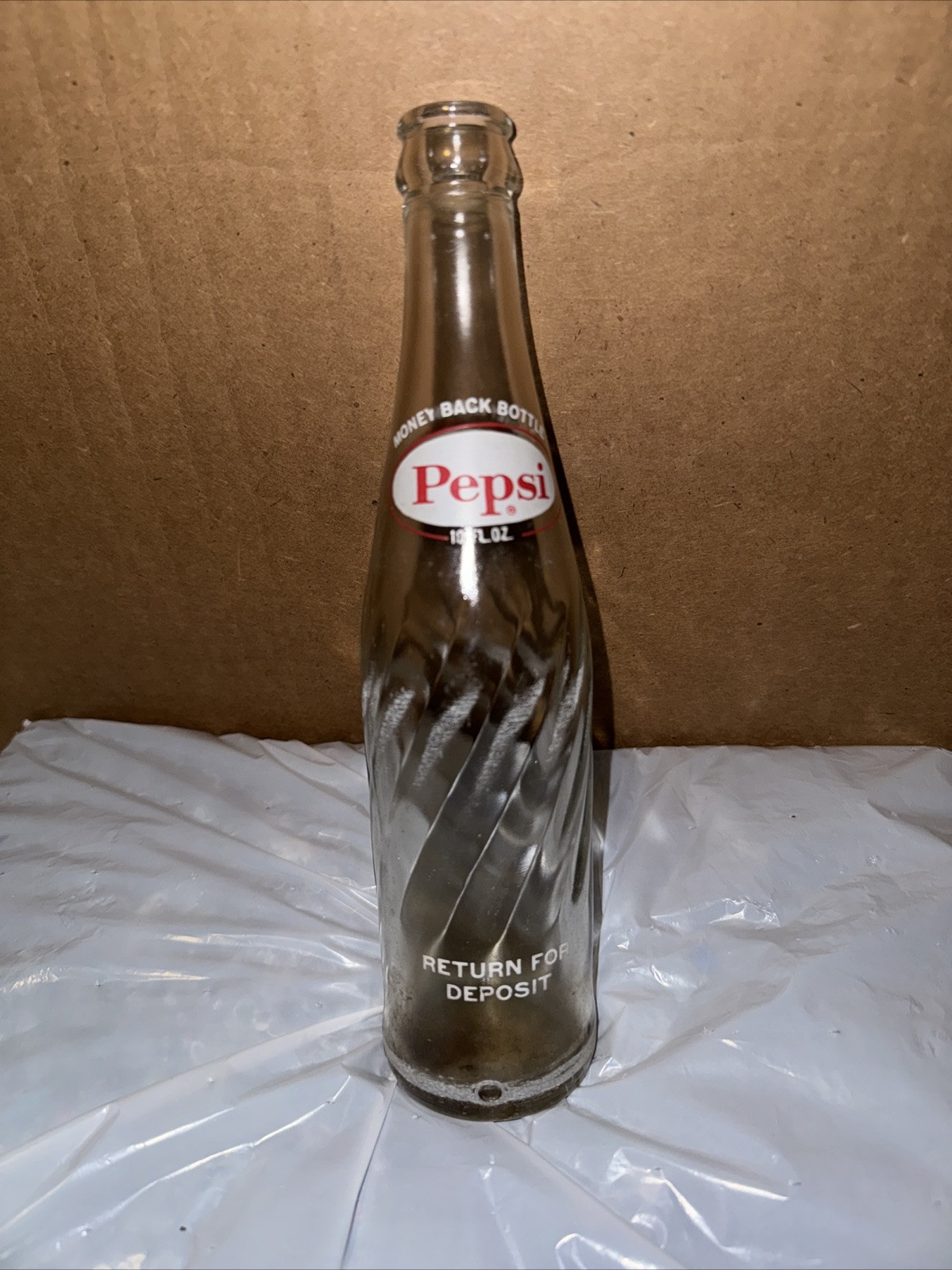 Vintage Pepsi Cola 10oz Pepsi Swirl Bottle Glass Old
