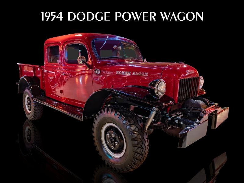 1954 Dodge Power Wagon in Red Metal Sign: 12×16″ & Free Shipping