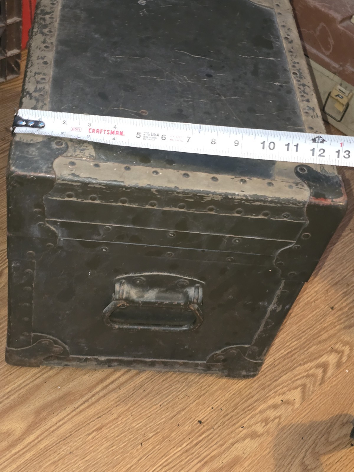 Vintage Foot Locker Trunk with Custom Compartments