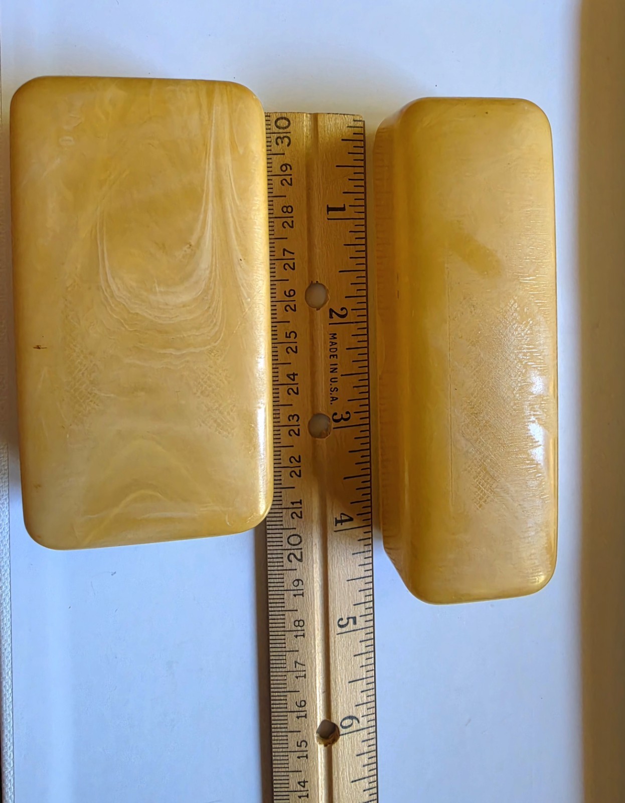 Vintage Bakelite Plastic Storage Trinket Boxes Avg. Condition Consistent with Ag