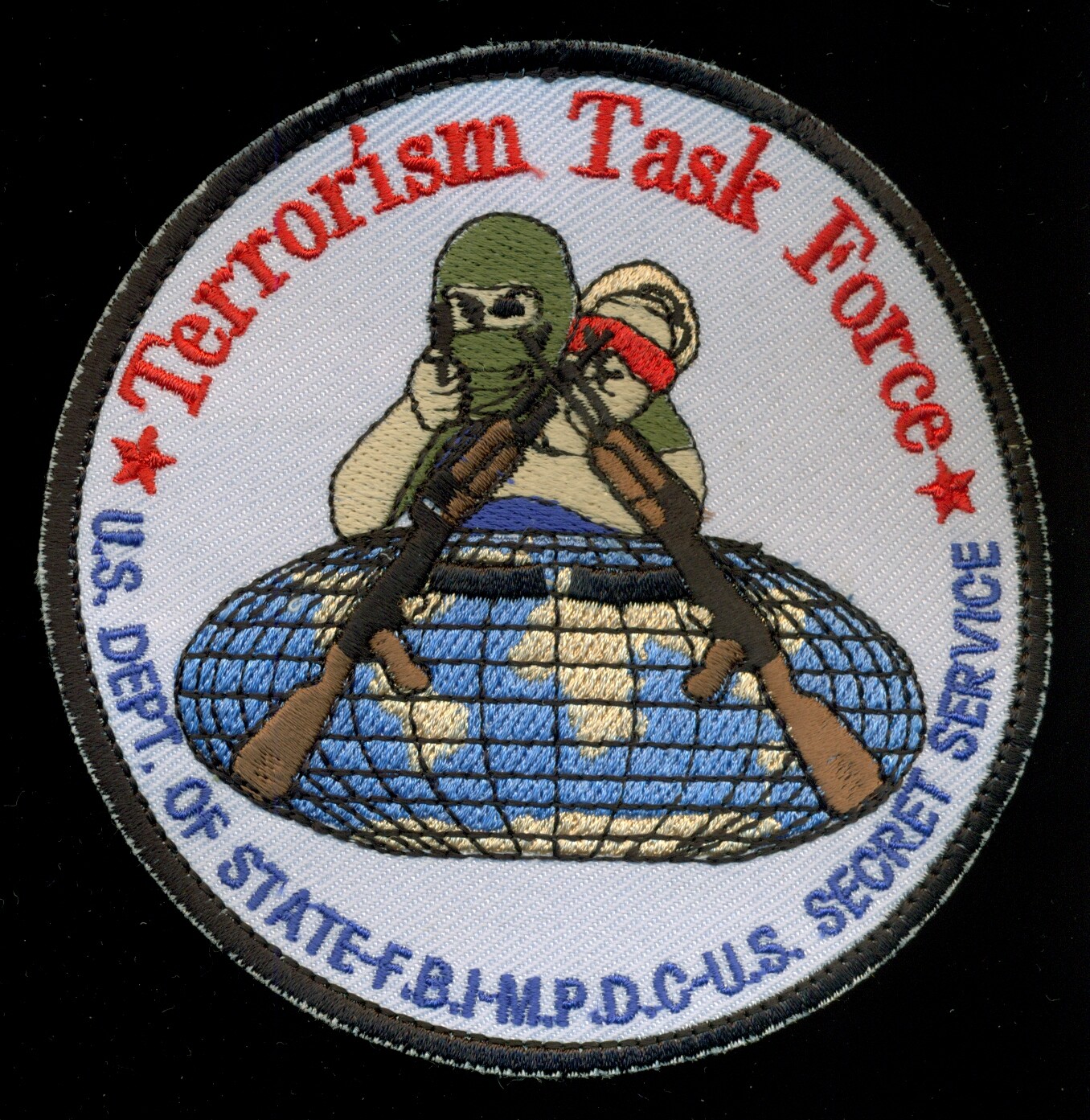 State Terrorism Task Force Secret Service FBI Washington DC Police Patch CT3