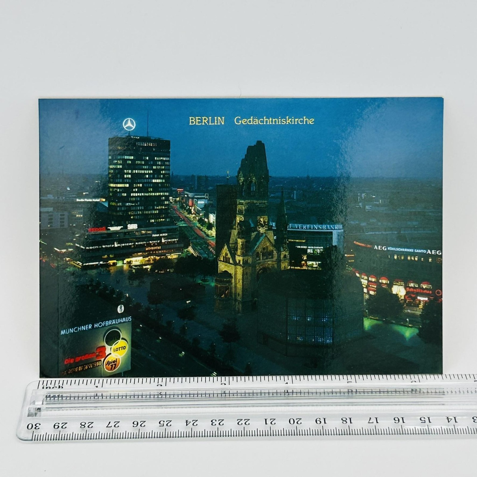 BERLIN Gedächtniskirche Postcard Germany Blue Standard 5.5×3.5in Photochrome