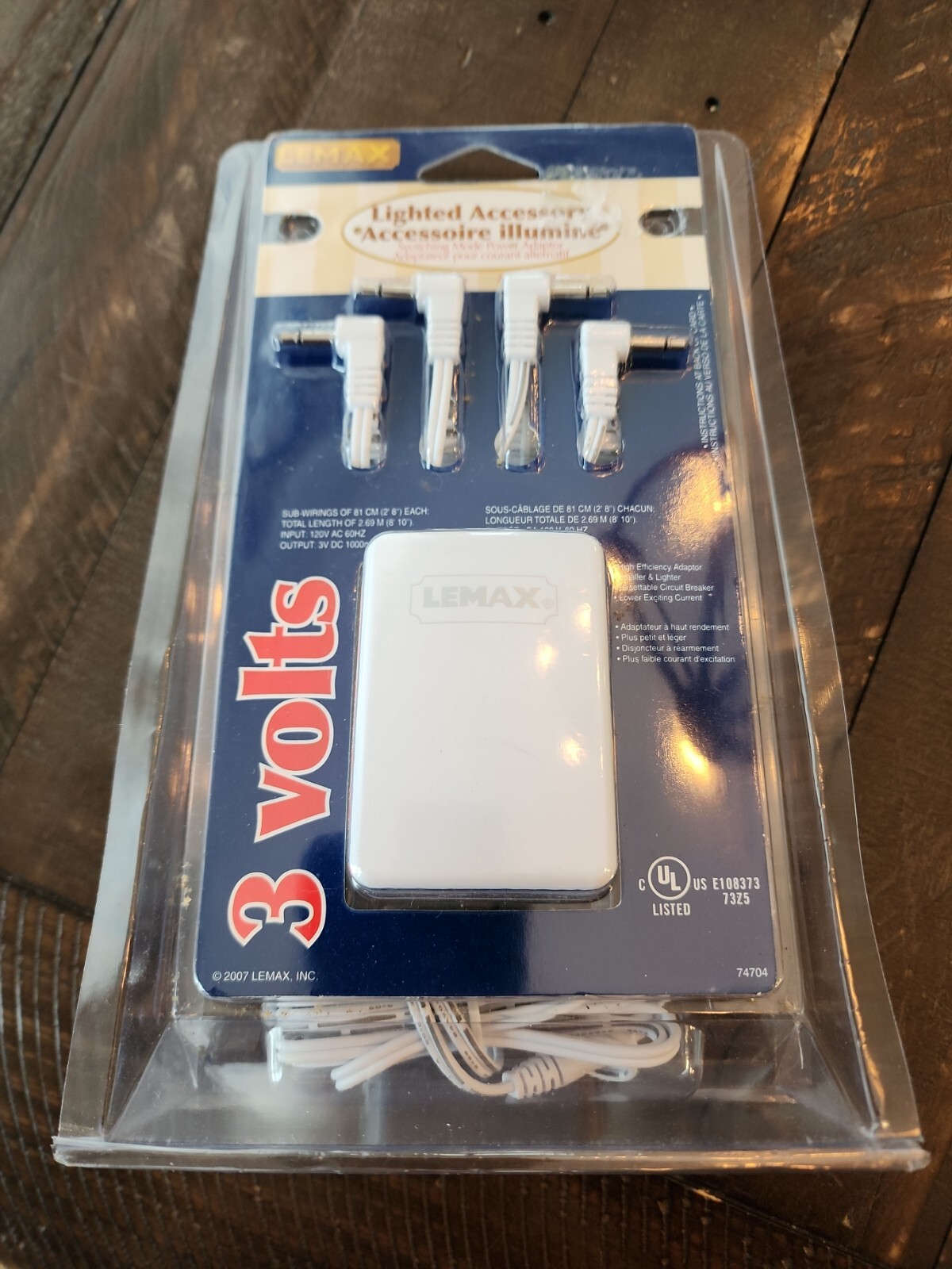 Lemax Lighted Accessory Switching Mode Power Adapter 3 Volts with 4-Output Jacks