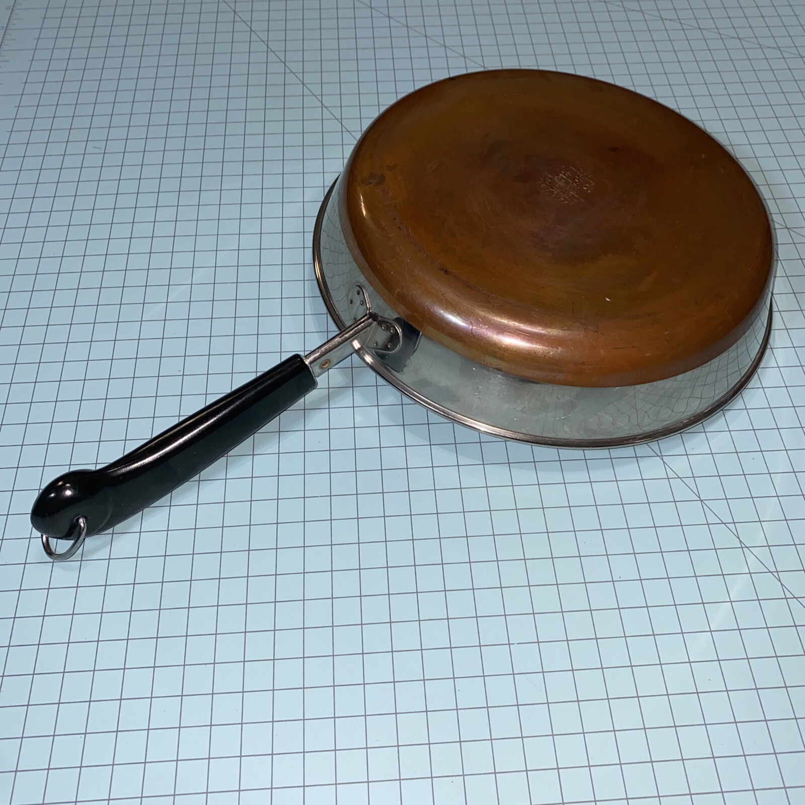REVERE WARE COPPER CLAD STAINLESS STEEL 10″ Skillet Frying Pan ~USA~2363973