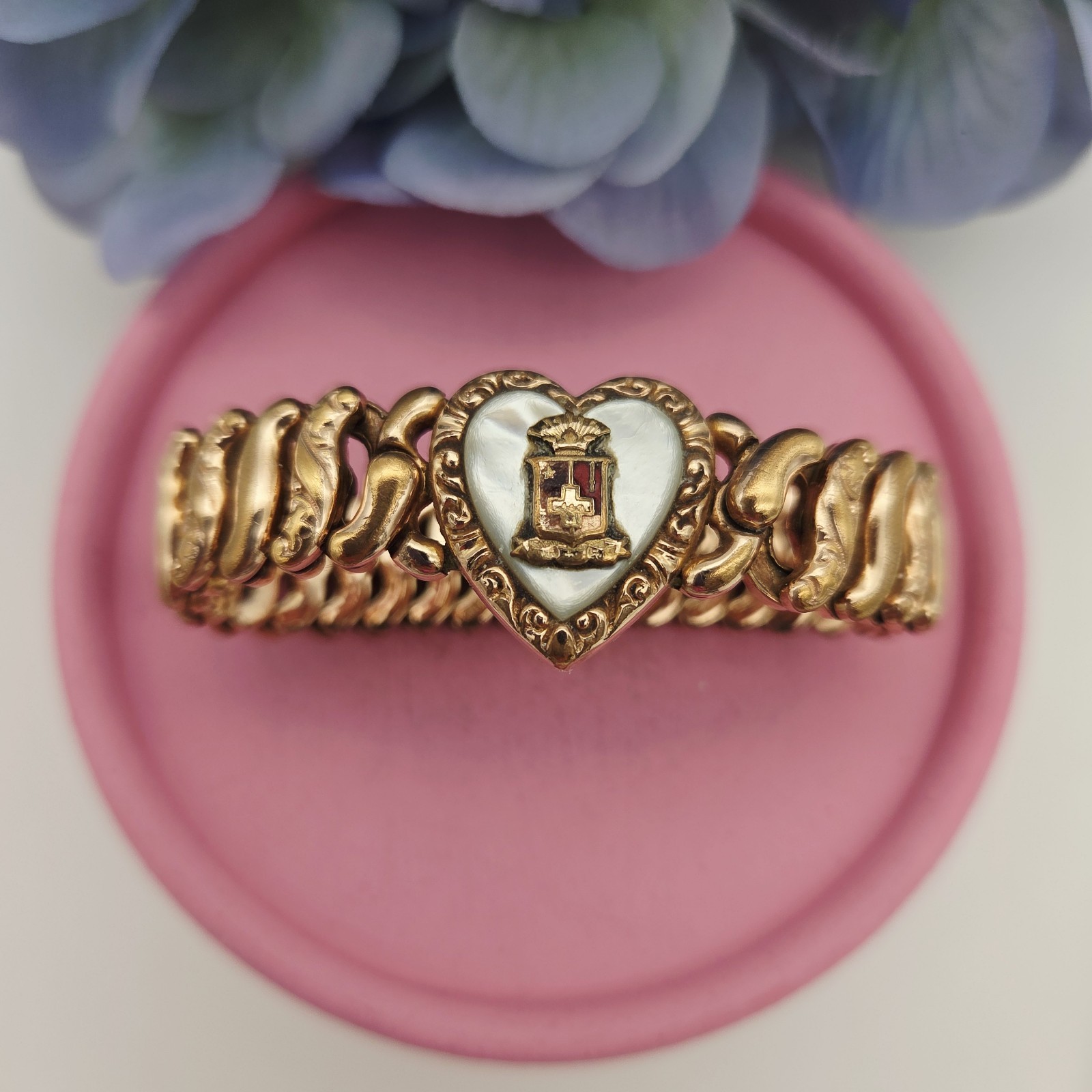 SIGMA PHI EPSILON Fraternity Antique Vintage GF Bracelet Sweetheart Mom SigEp