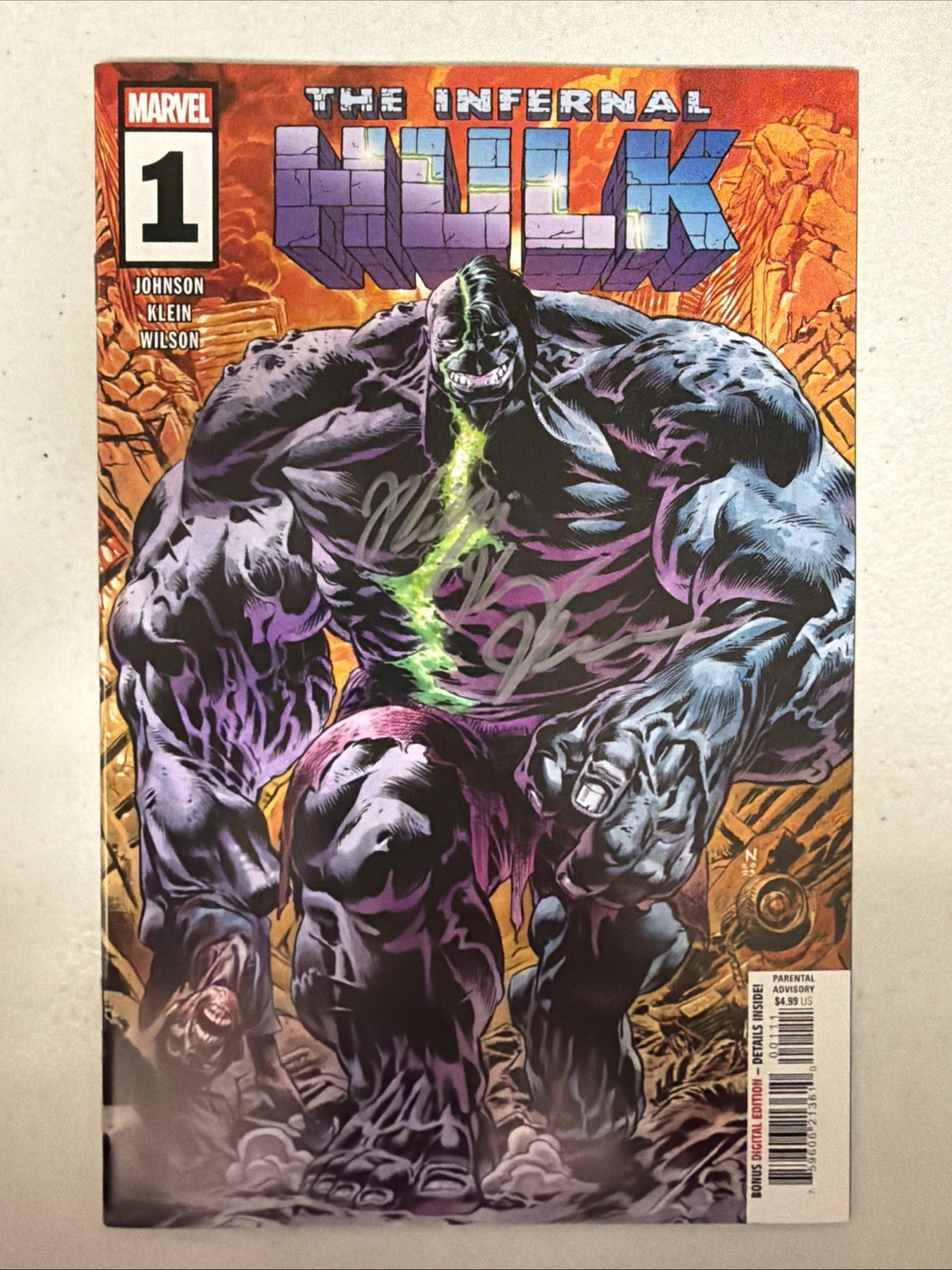 Infernal Hulk #1 2025 Signed Phillip Kennedy Johnson 1st Print Marvel Comics NM