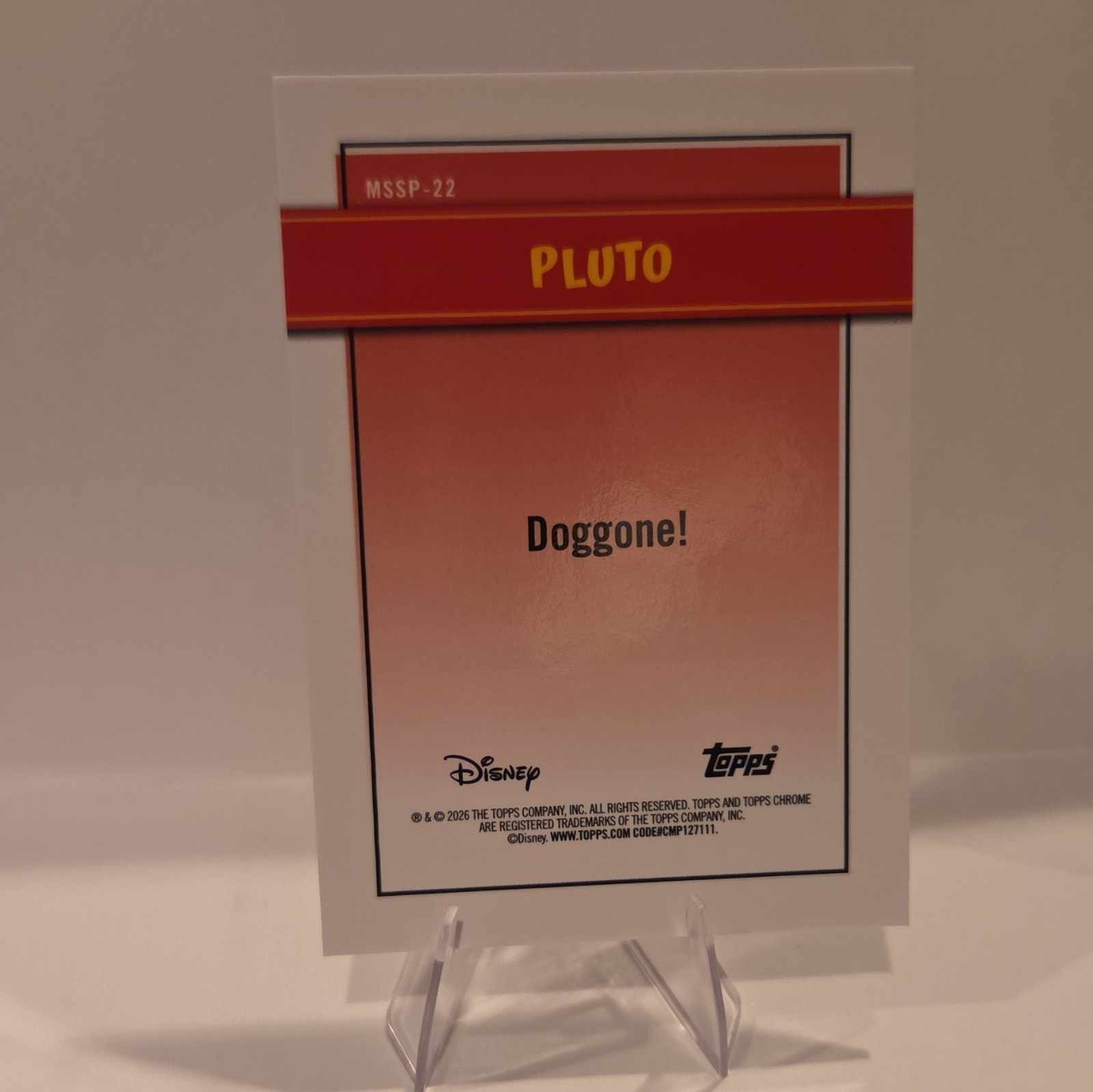 2026 Topps Disney Chrome Pluto Doggone! MSSP-22 Short Print Mickey Short Shorts