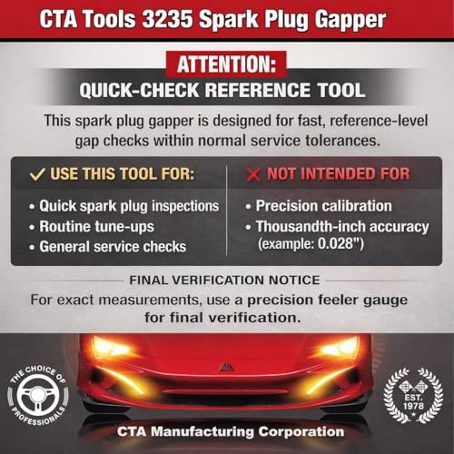 CTA Tools 3235 Coin Style Spark Plug Gapper 0.020-0.100in