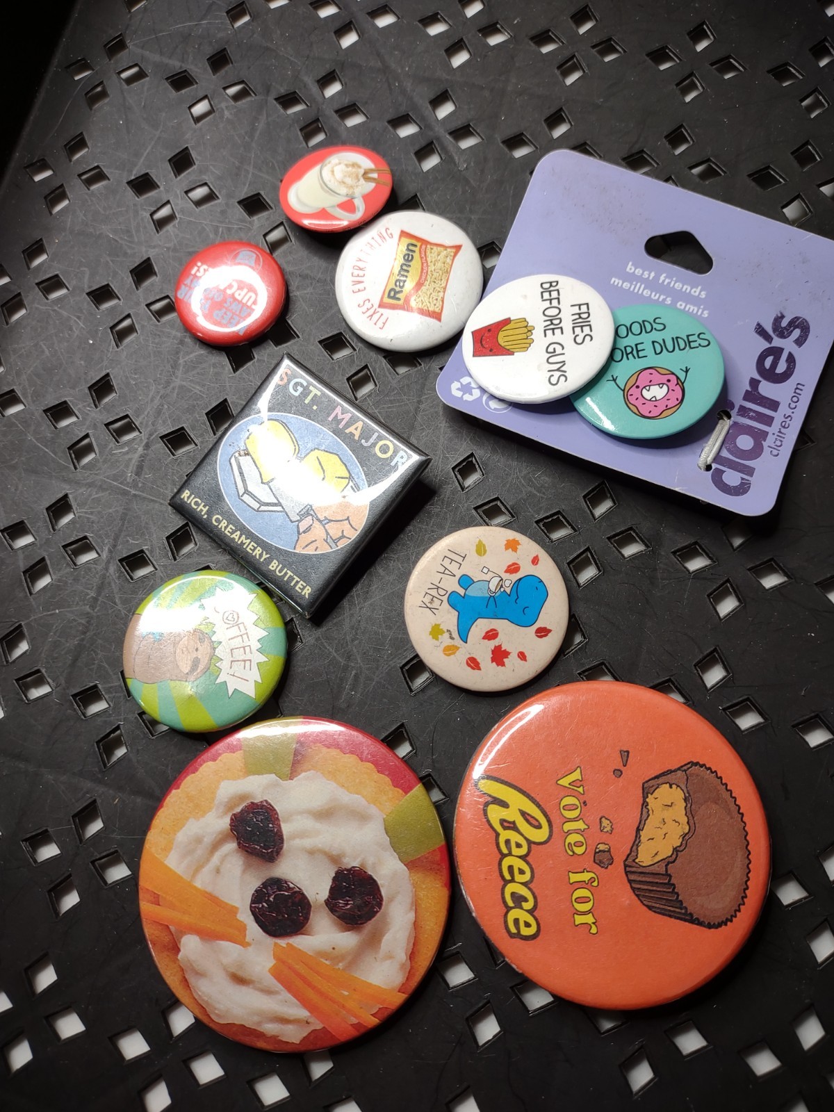 Lot Of Food And Drink Themed Pin Back Buttons Food Lot FTPBJ