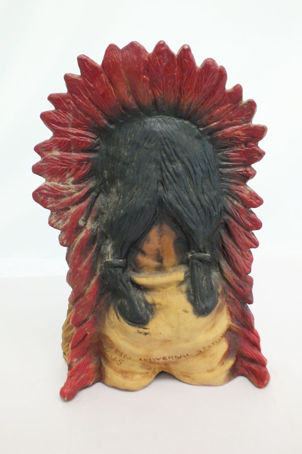 Vtg 1973 Universal Statuary Native American Indian Chief Novelty Sculpture #65
