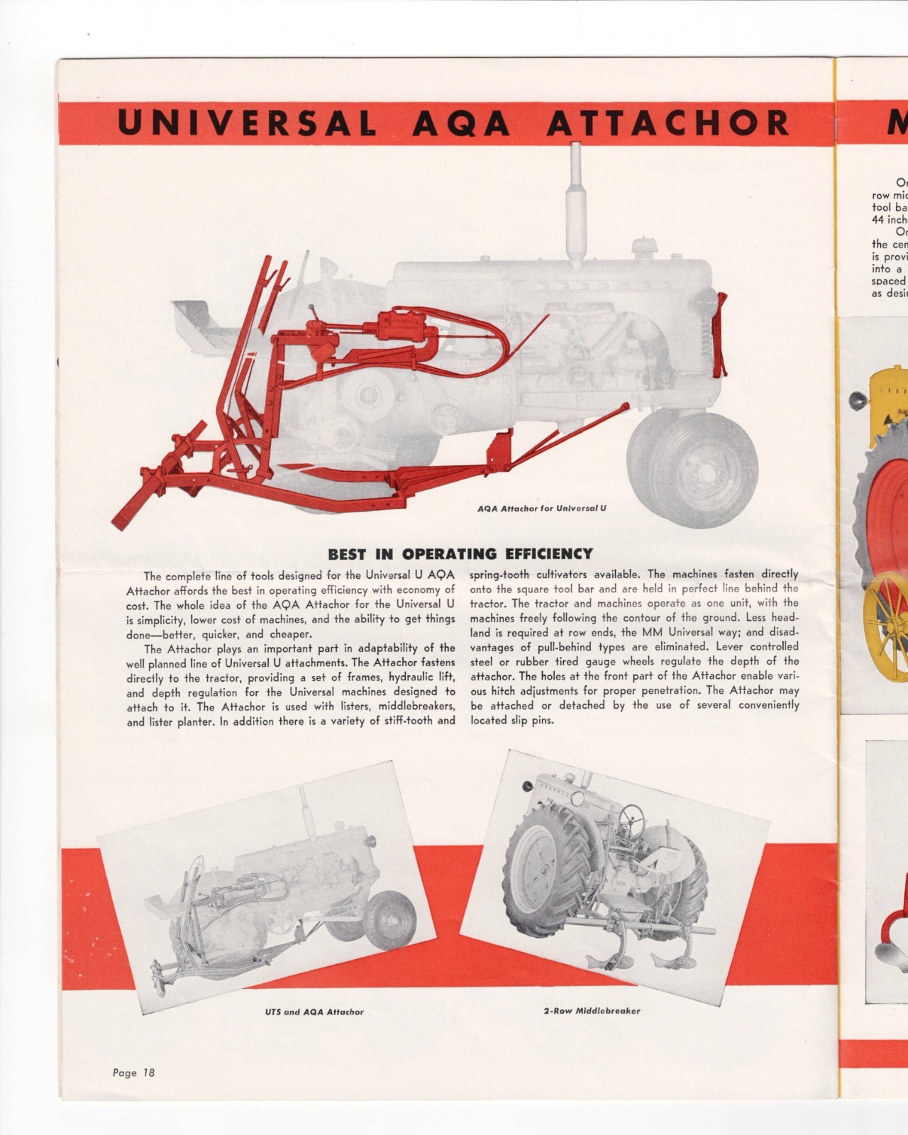 MINNEAPOLIS-MOLINE VISIONLINED “U” TRACTORS 24 PAGE BROCHURE