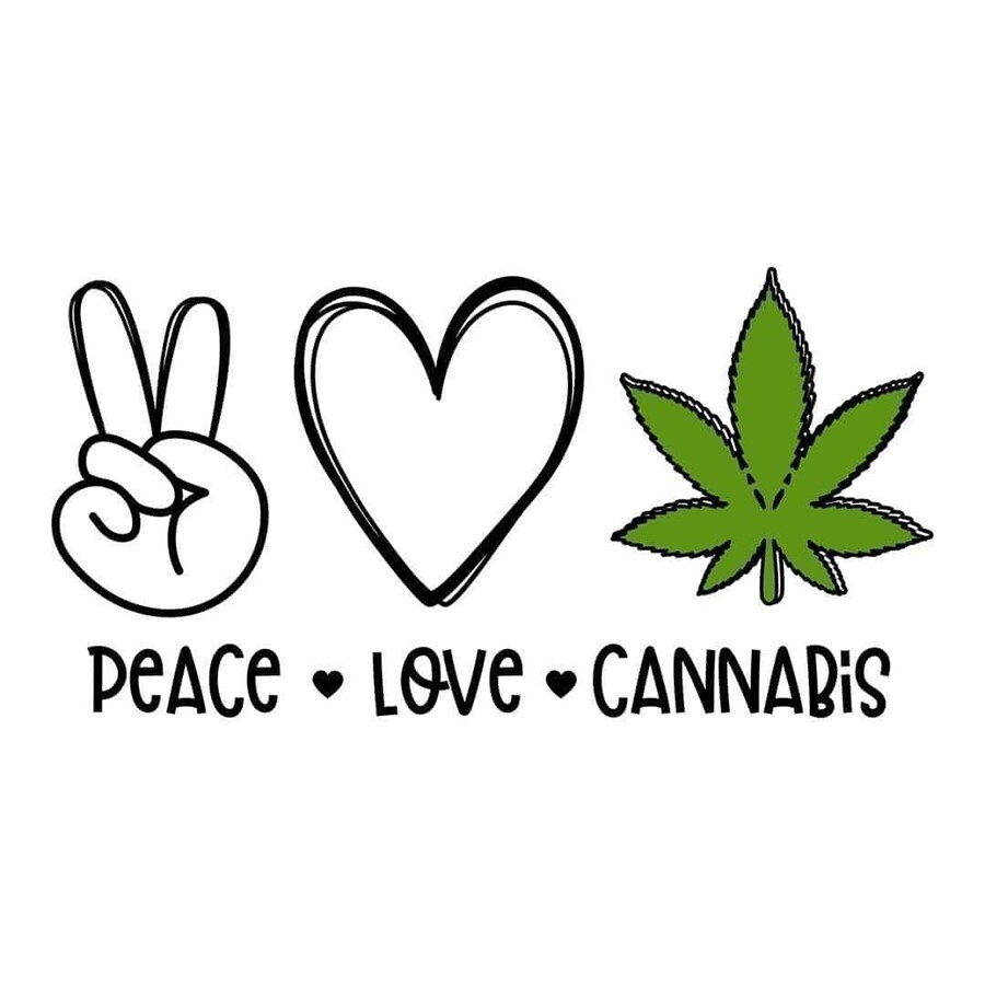 Peace Love and cannabis WEED High Quality Metal Fridge Magnet 4×4 101