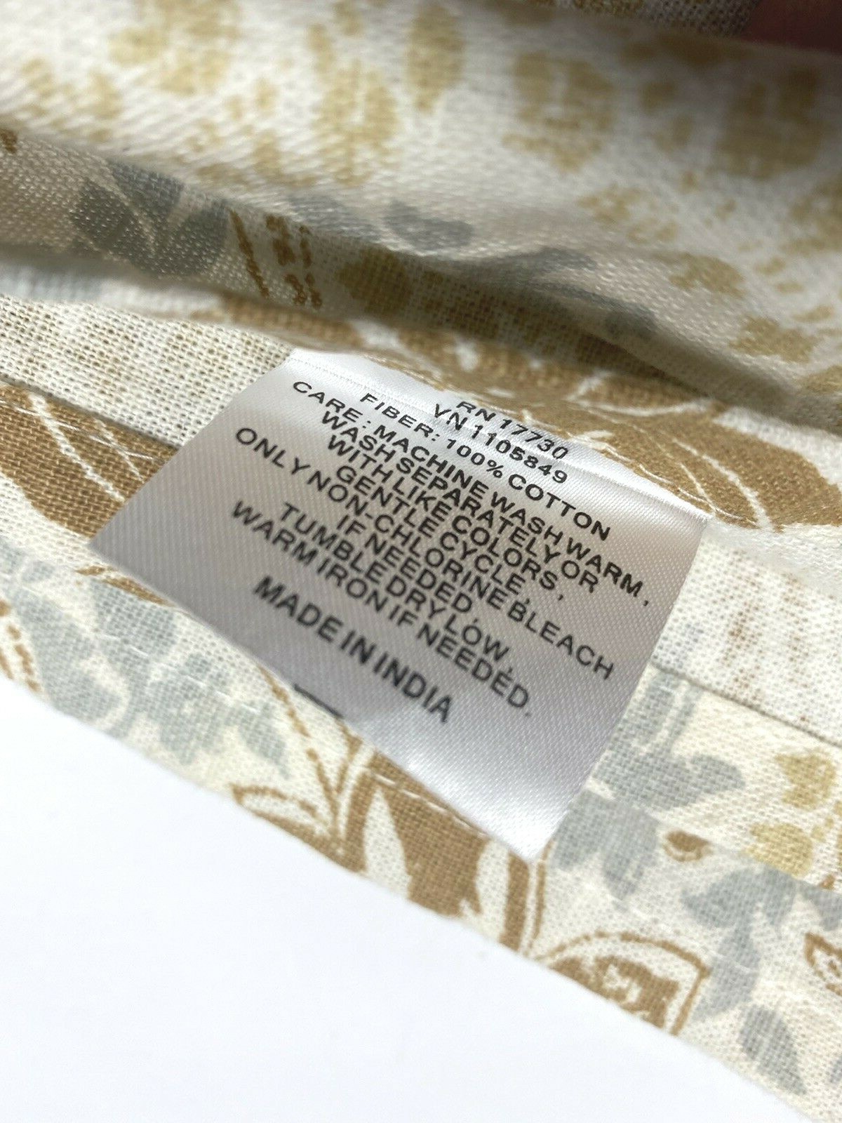 High Quality Fabric Tablecloth Large Table Linen 100% Cotton Blue Brown Pattern