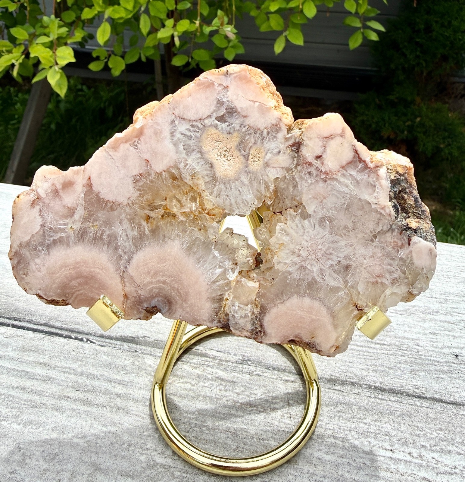 Wholesale Lot 2 Lbs Natural Pink Amethyst Flower Agate Slab Crystal