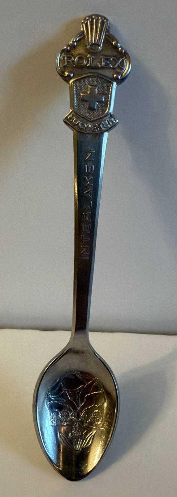 Vintage Souvenir Spoon Rolex Stainless Steel Bucherer of Switzerland Interlaken