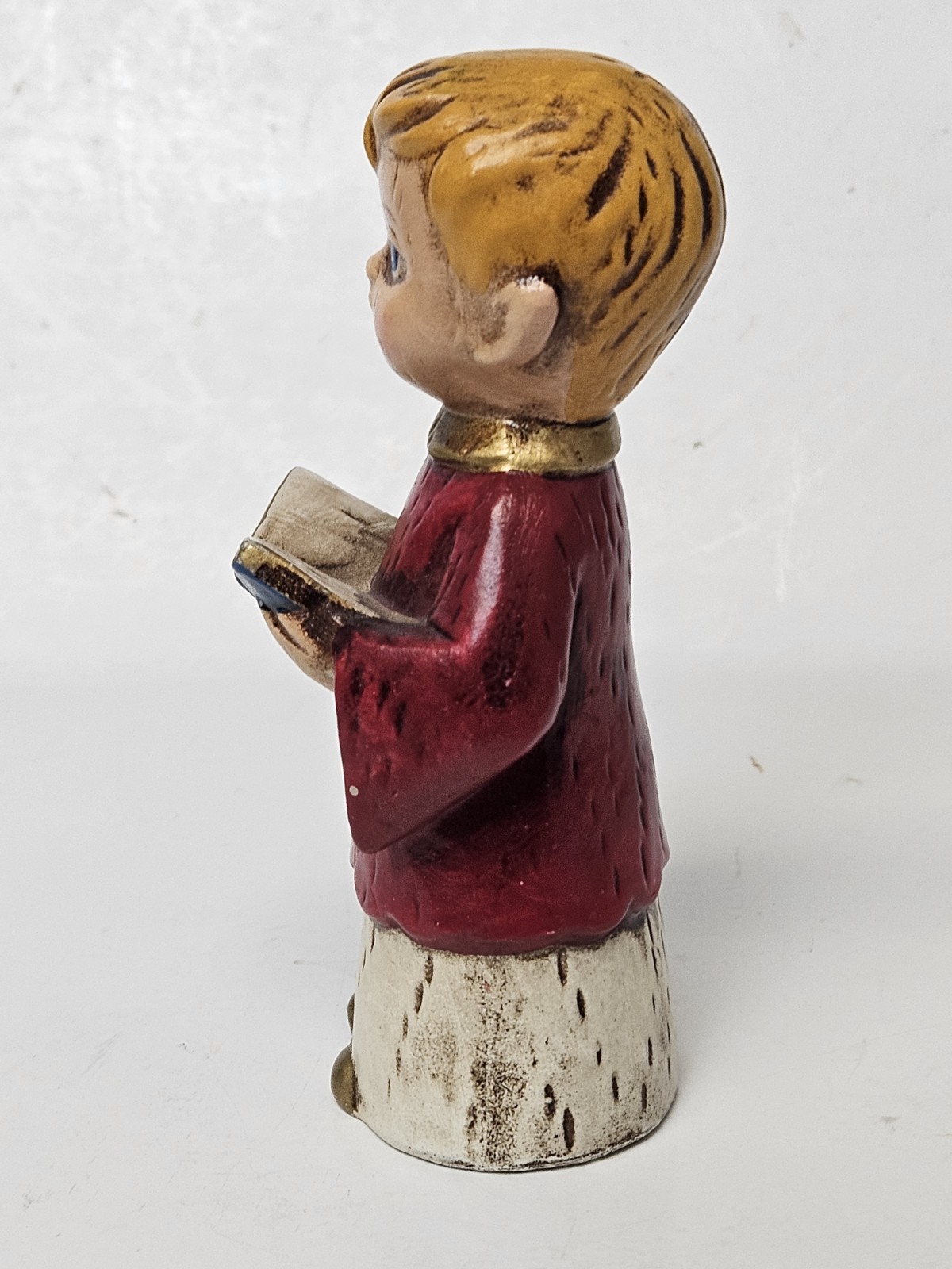 Vintage 1961 Parma Plaster Chalkware Singing 5″ Choir Boy Figurine