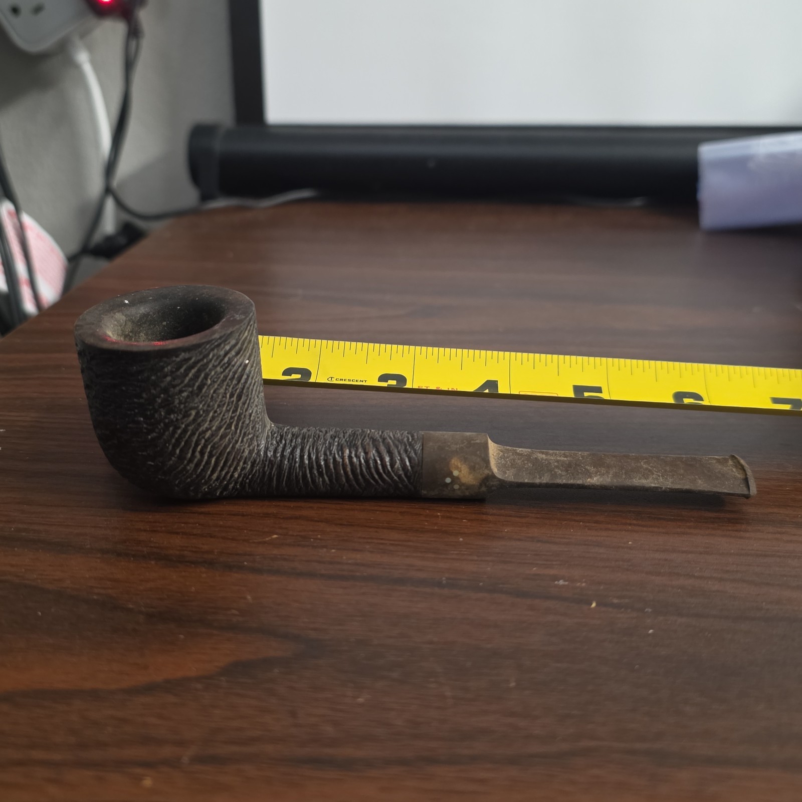 Sasieni Four Dot Rustic Lombard England Billiard Briar Vintage Family Era Pipe 1