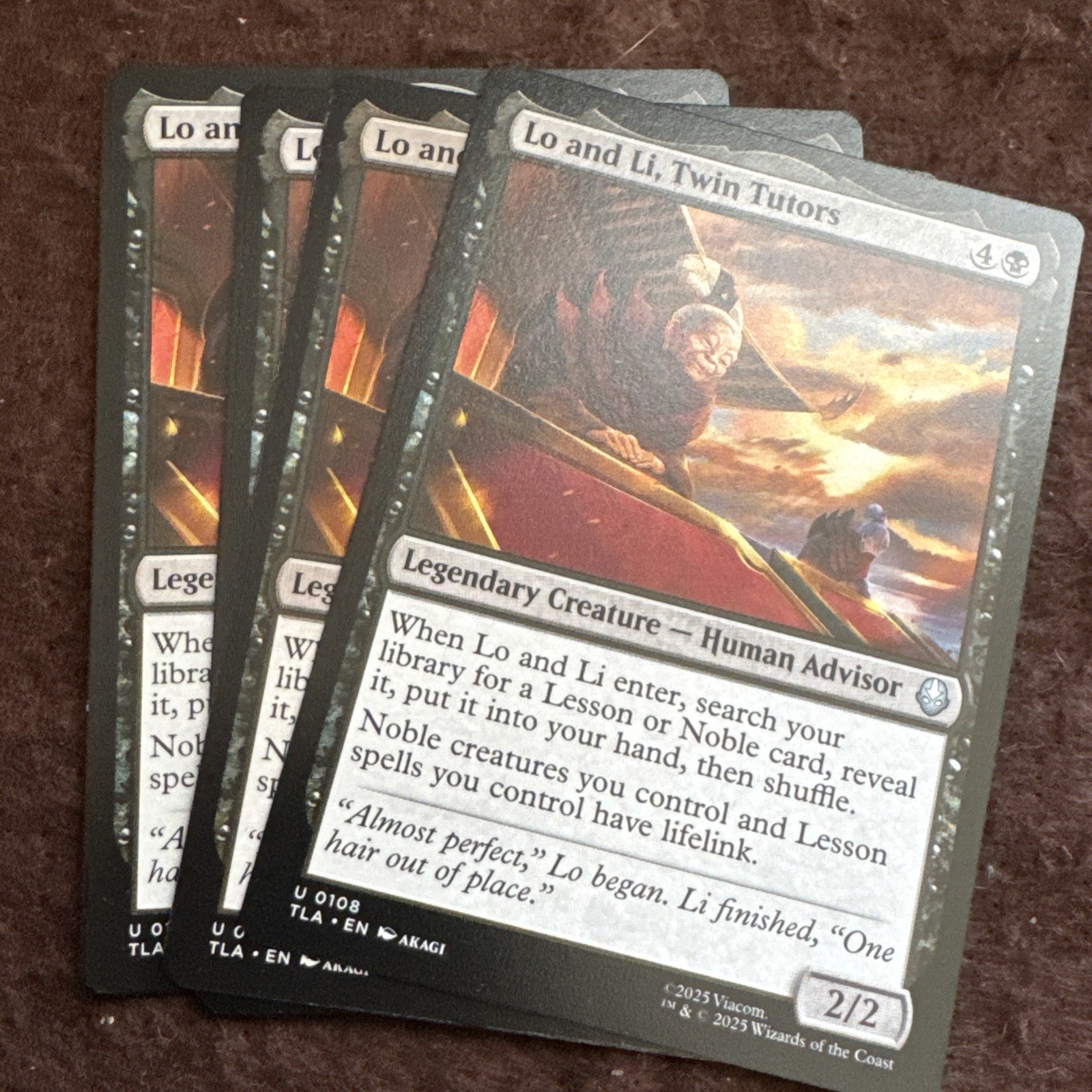 X 4 Lo And Li, Twin Tutors Avatar: The Last Airbender Regular Uncommon 0108 MTG