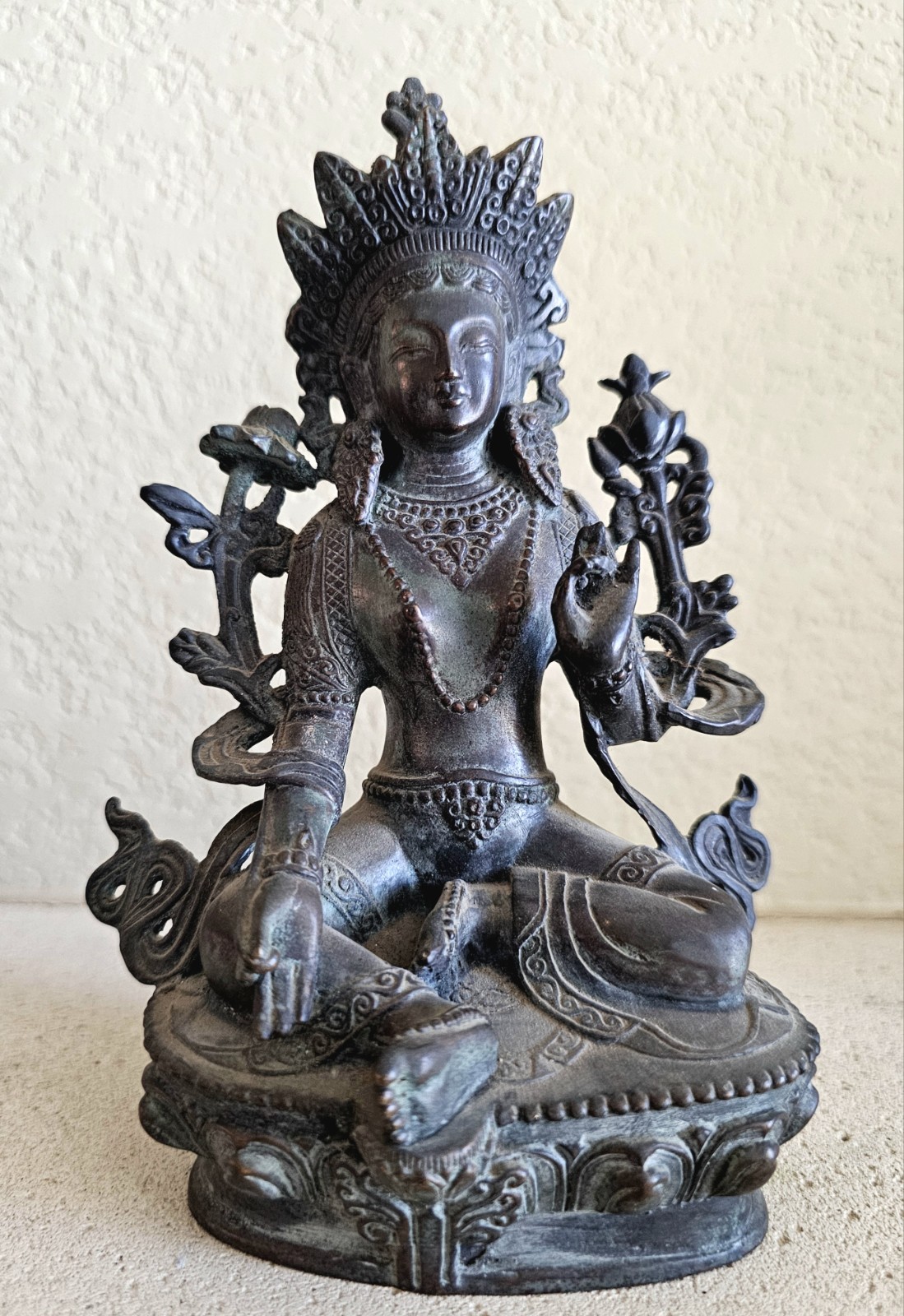 19th Century Tibetan Green Tara Bronze – Shyama Tara “Swift Liberator”