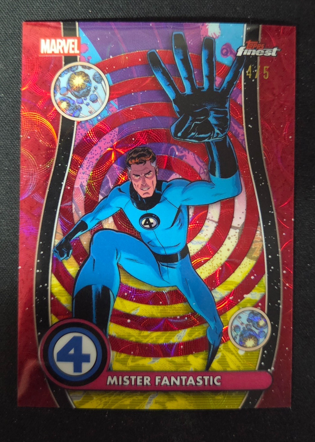 Topps Fantastic Four Finest 2026 Mister Fantastic /5 Red Negative Zone NZ-001