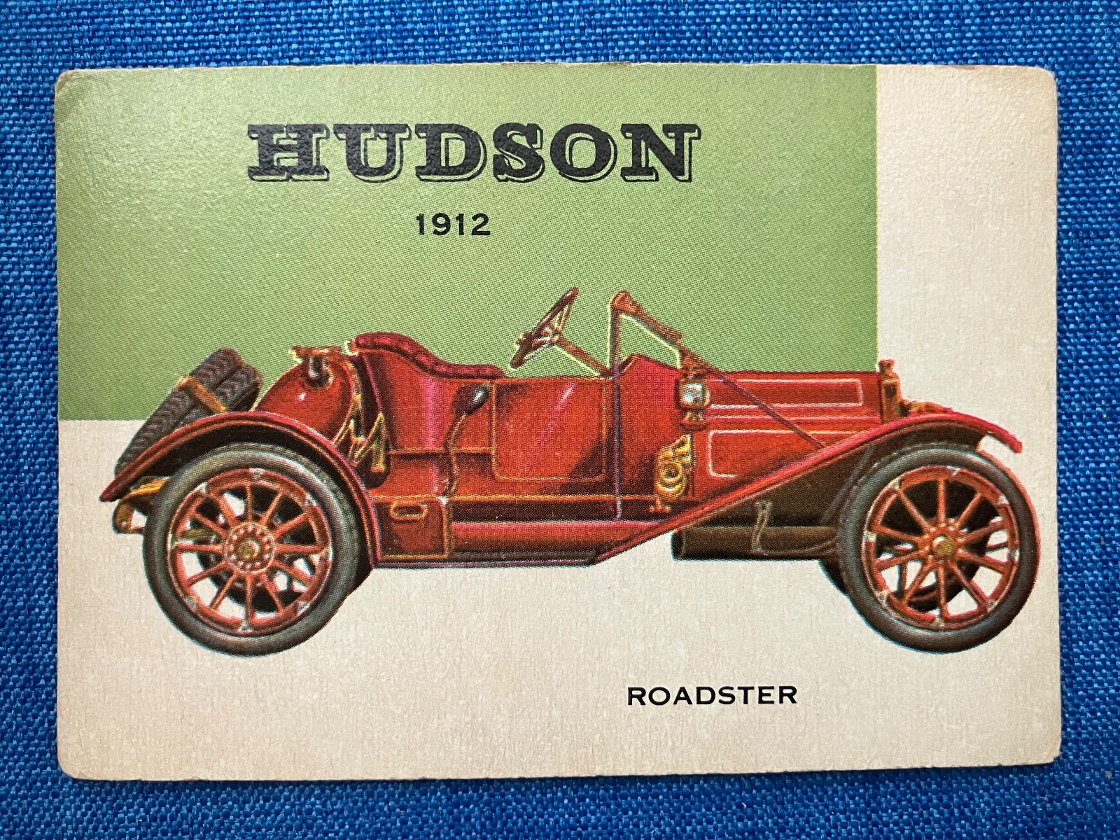 1954 Topps World On Wheels #128 Hudson Roadster 1912