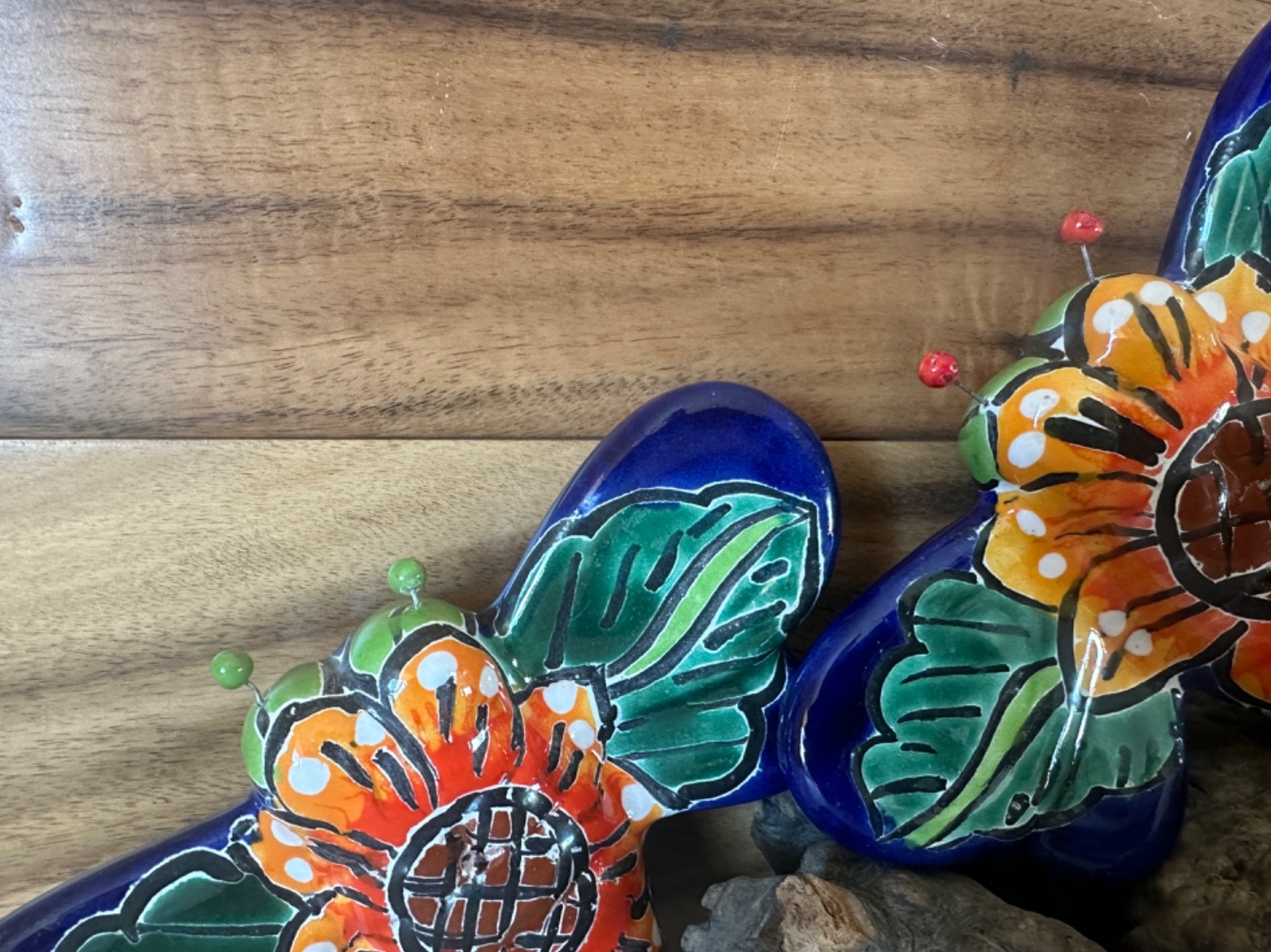 Handcrafted MINI Clay Talavera Bee Hand Painted Mexican Folk Art