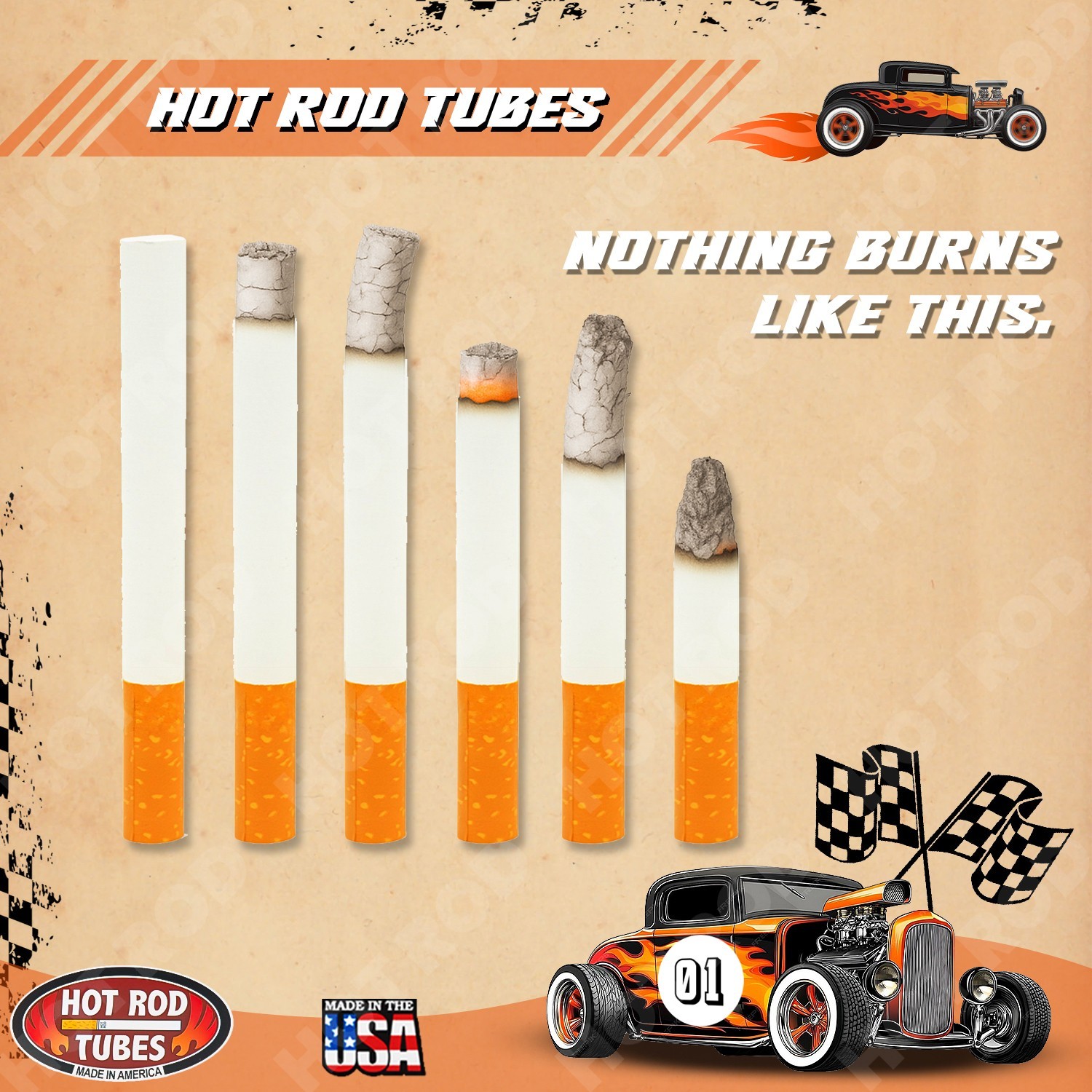 Hotrod Cigarette Filter Tubes Regular King Size 10 Box of 200/Pack – 2000 Tubes