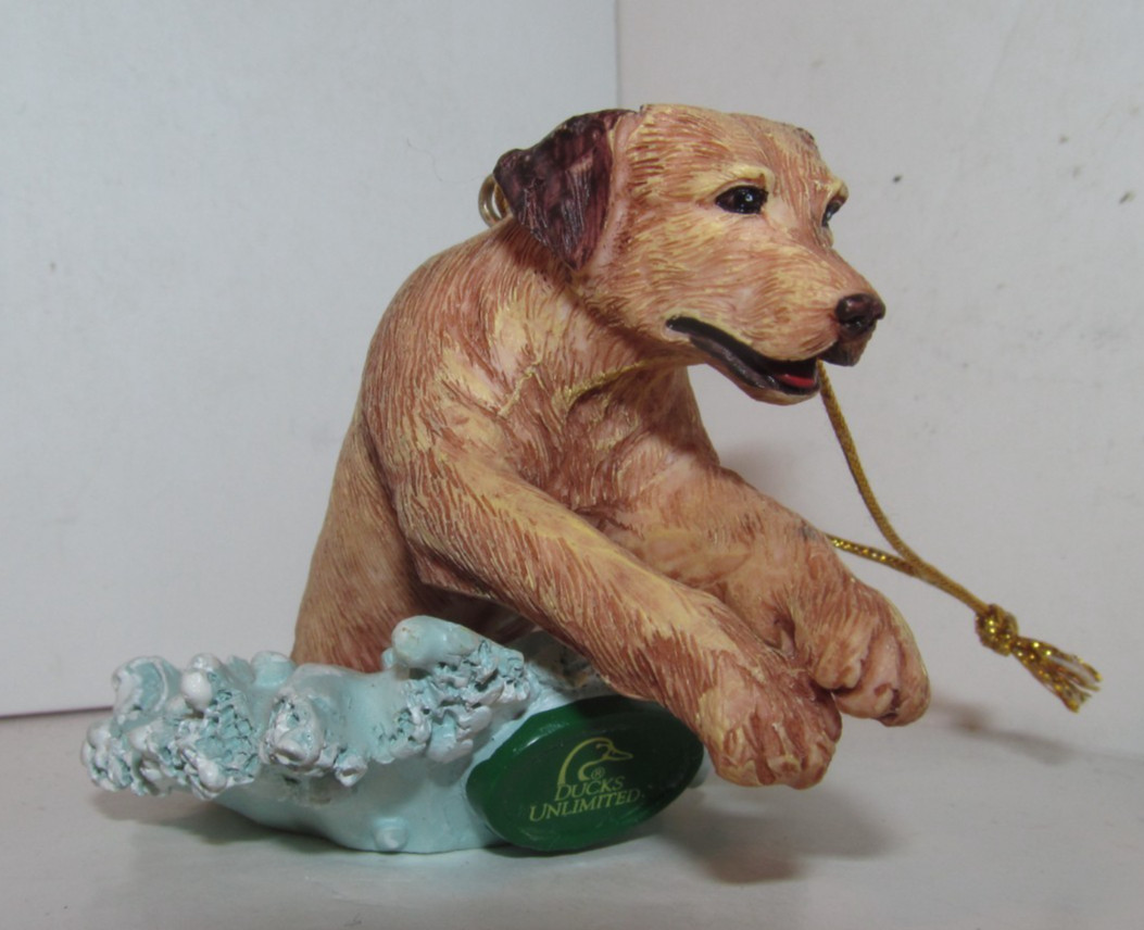 Kurt S Adler Ducks Unlimited GOLDEN RETRIEVER DOG Christmas Ornament