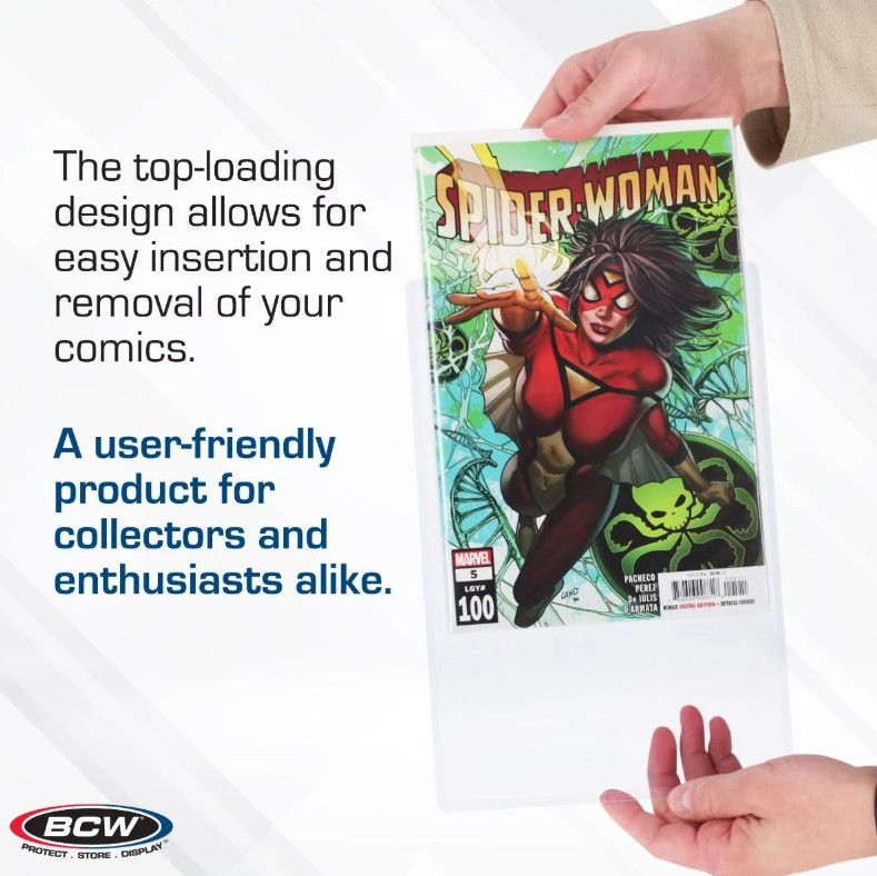 BCW (New) 5 Pack – Comic Book Top Loader – Current/Modern Rigid PVC Holder