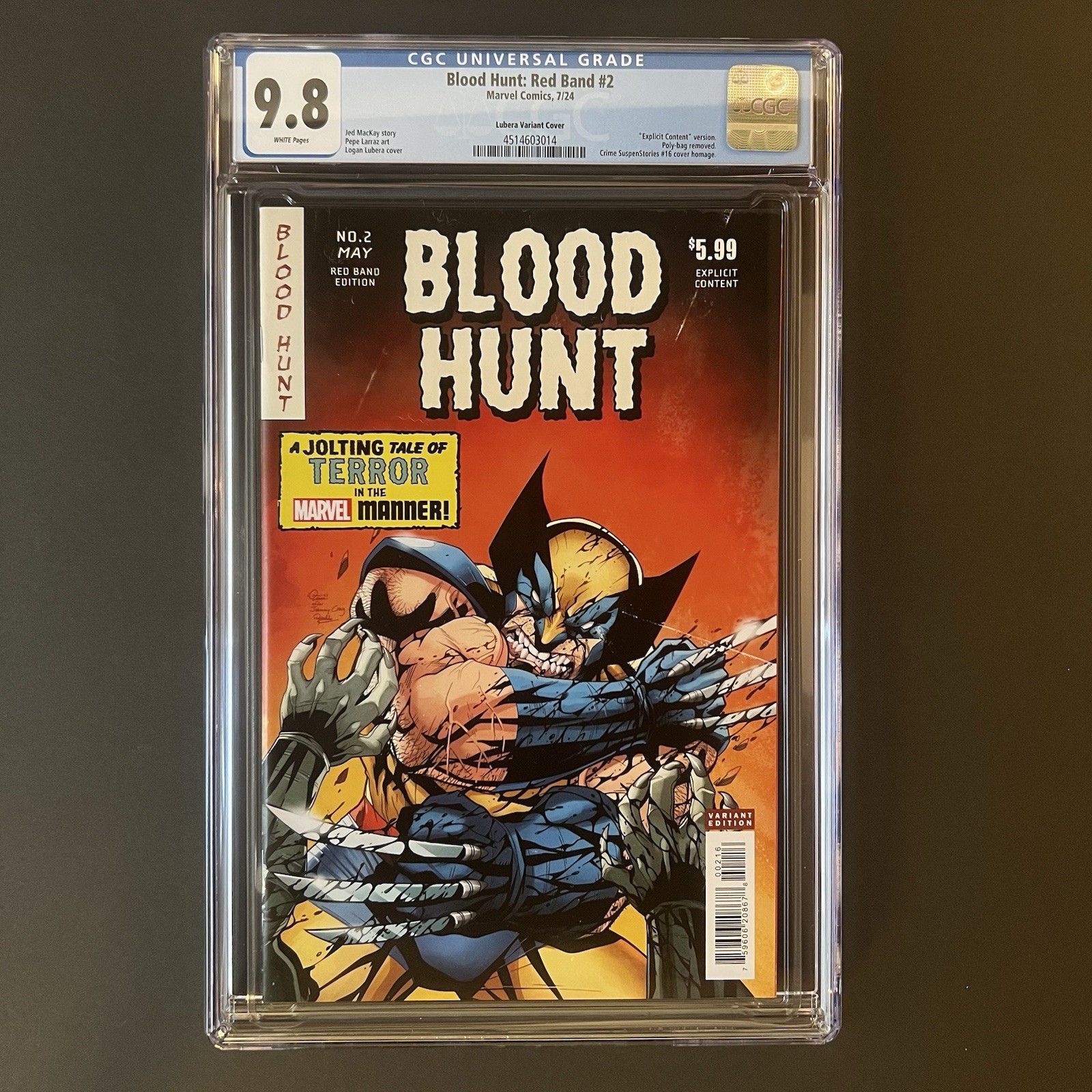 Blood Hunt: Red Band #2 (Lubera 1:25) – CGC 9.8