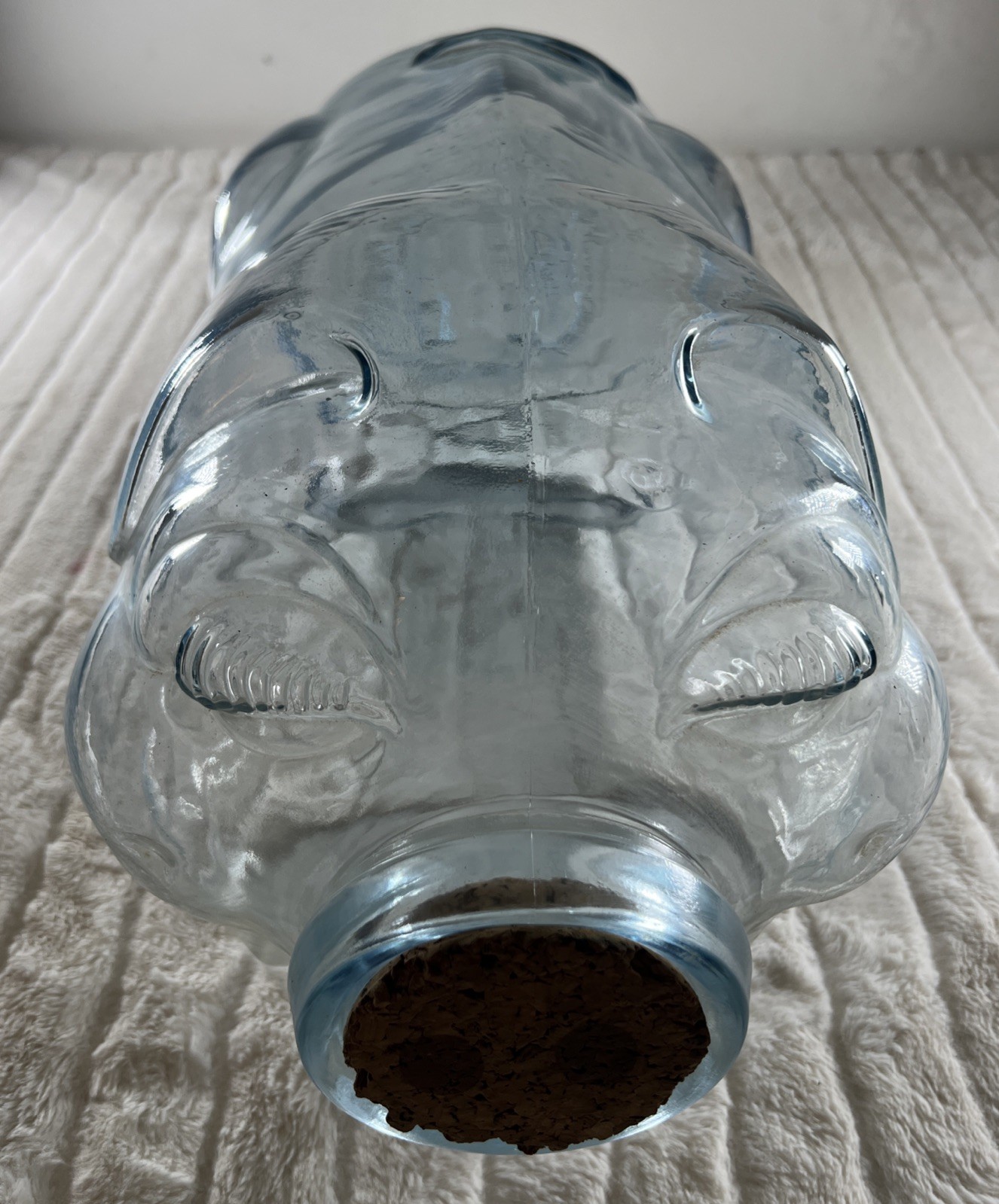 Libbey Clear Glass Pig Went To Market 5 Gallon Jar Piggy Bank 20” Large Size
